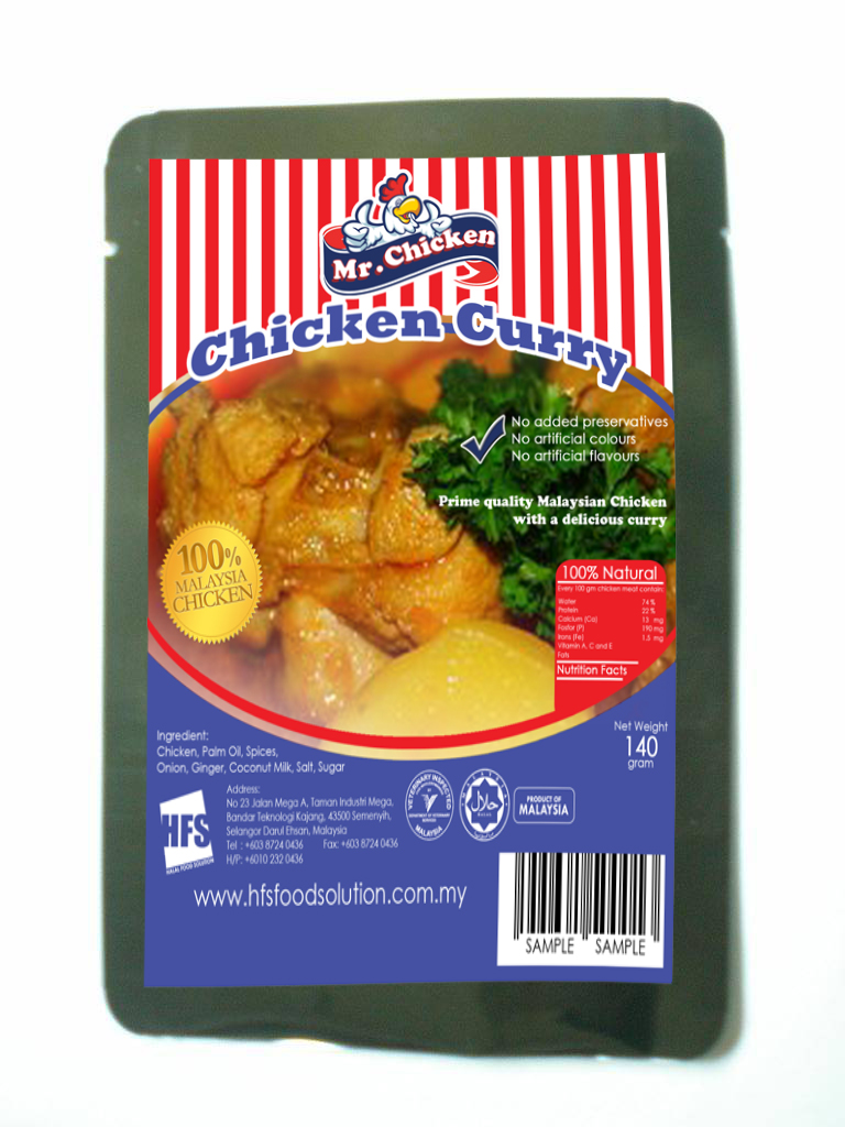 Label Design - Retort Pouch - Chicken Curry -Mr Chicken By ...