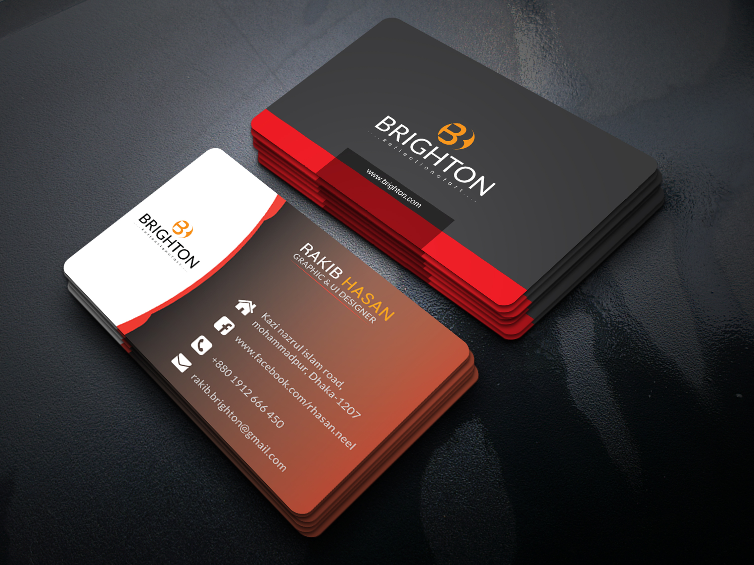 Corporate business card by Awlad Hossain Corporate business card in Business Card Design Inspiration by Awlad Hossain