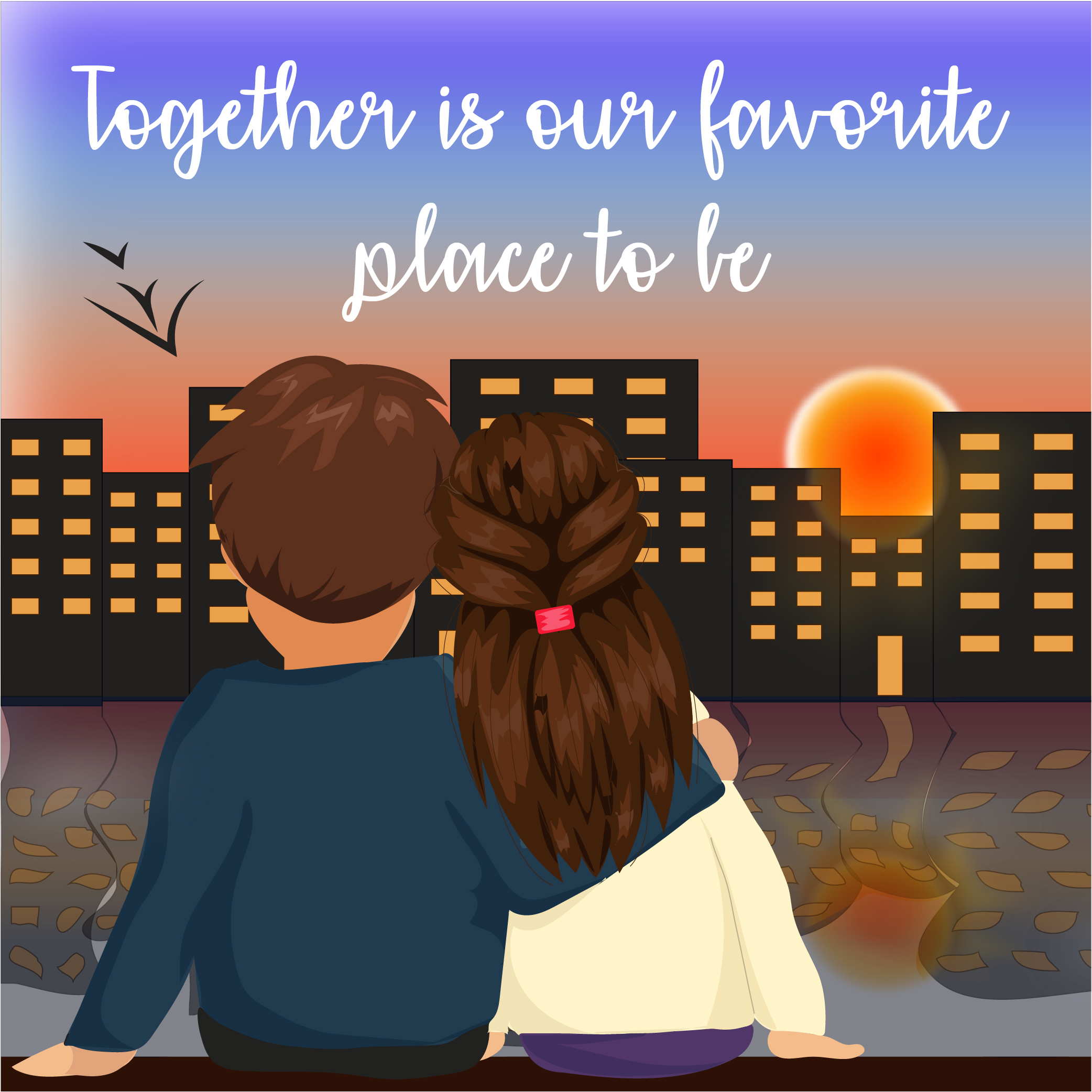 Together is our favorite place to be! by Alexandra Albu Together is our favorite place to be! in Digital Art Inspiration by Alexandra Albu