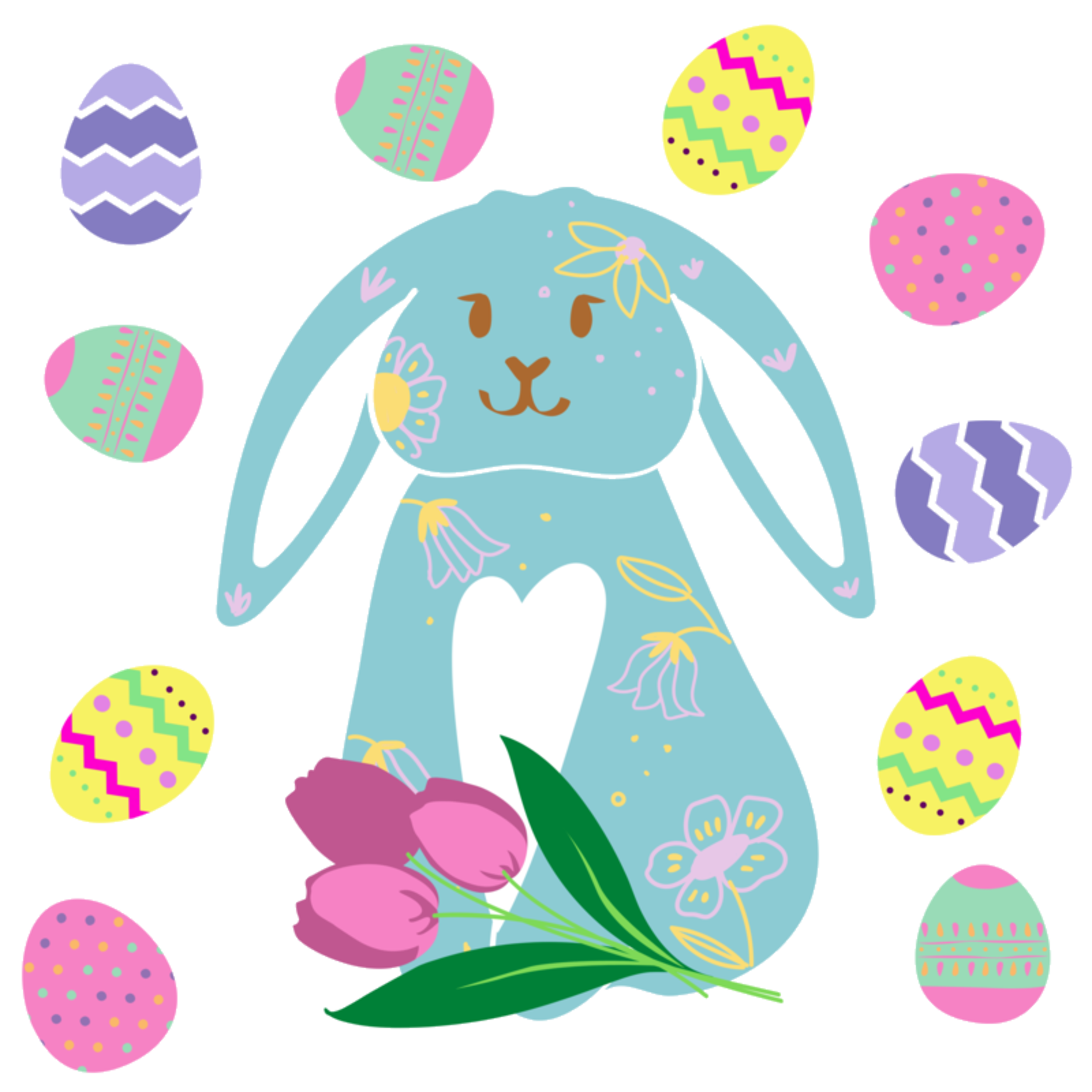 Easter bunny in Illustration and Graphics Inspiration by Vernesa Nahodovic
