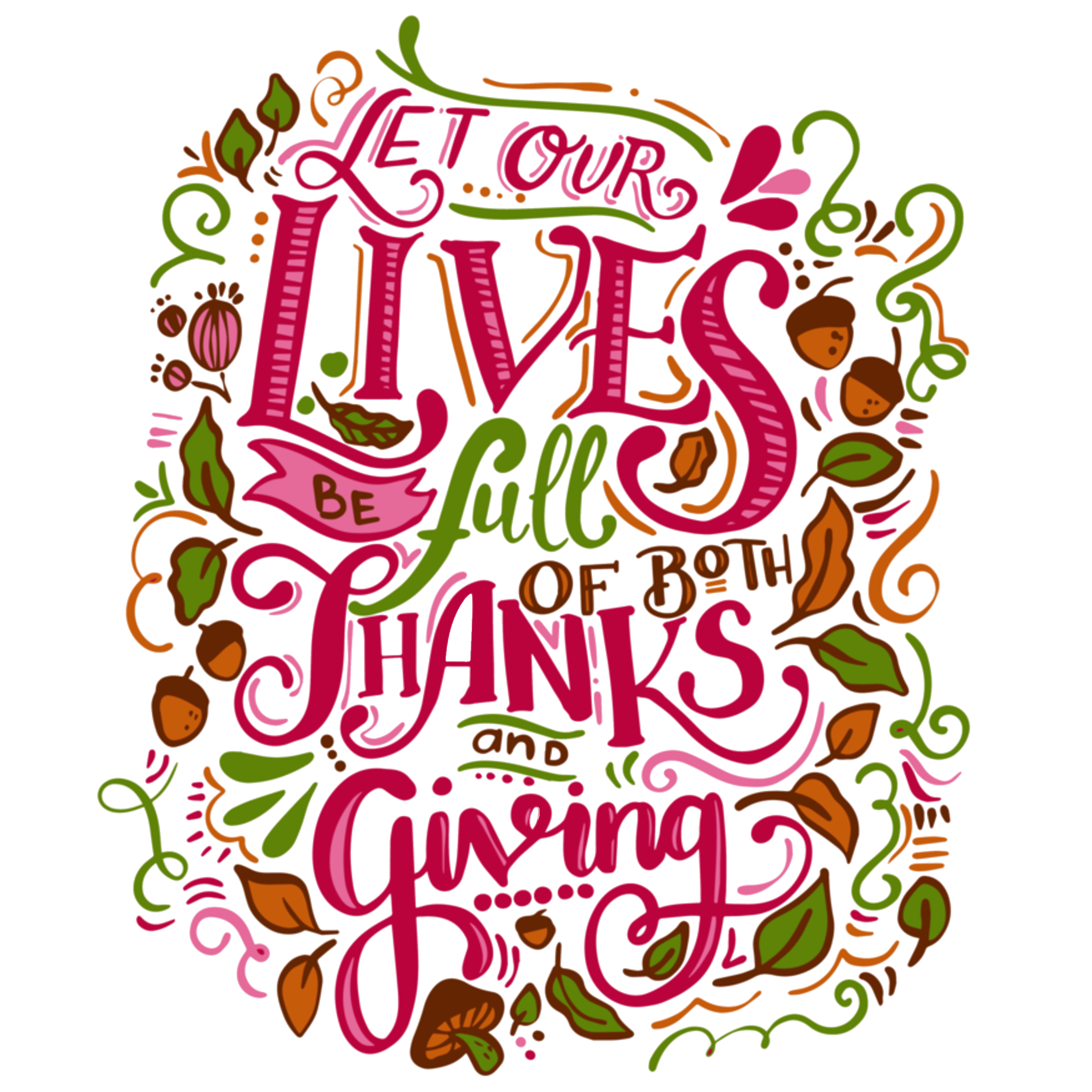 Thanksgiving note in Doodle Art Inspiration by Vernesa Nahodovic