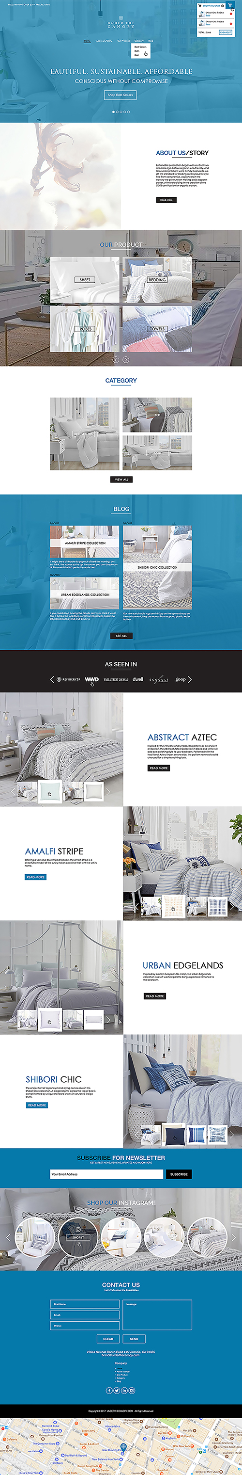 UNDER THE CANOPY in Landing page design Inspiration by Creative Design