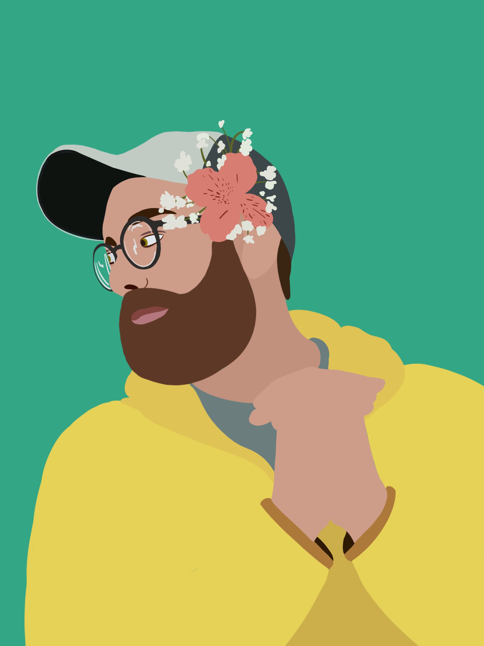 Flat portaits in Illustration and Graphics Inspiration by Dara Díaz