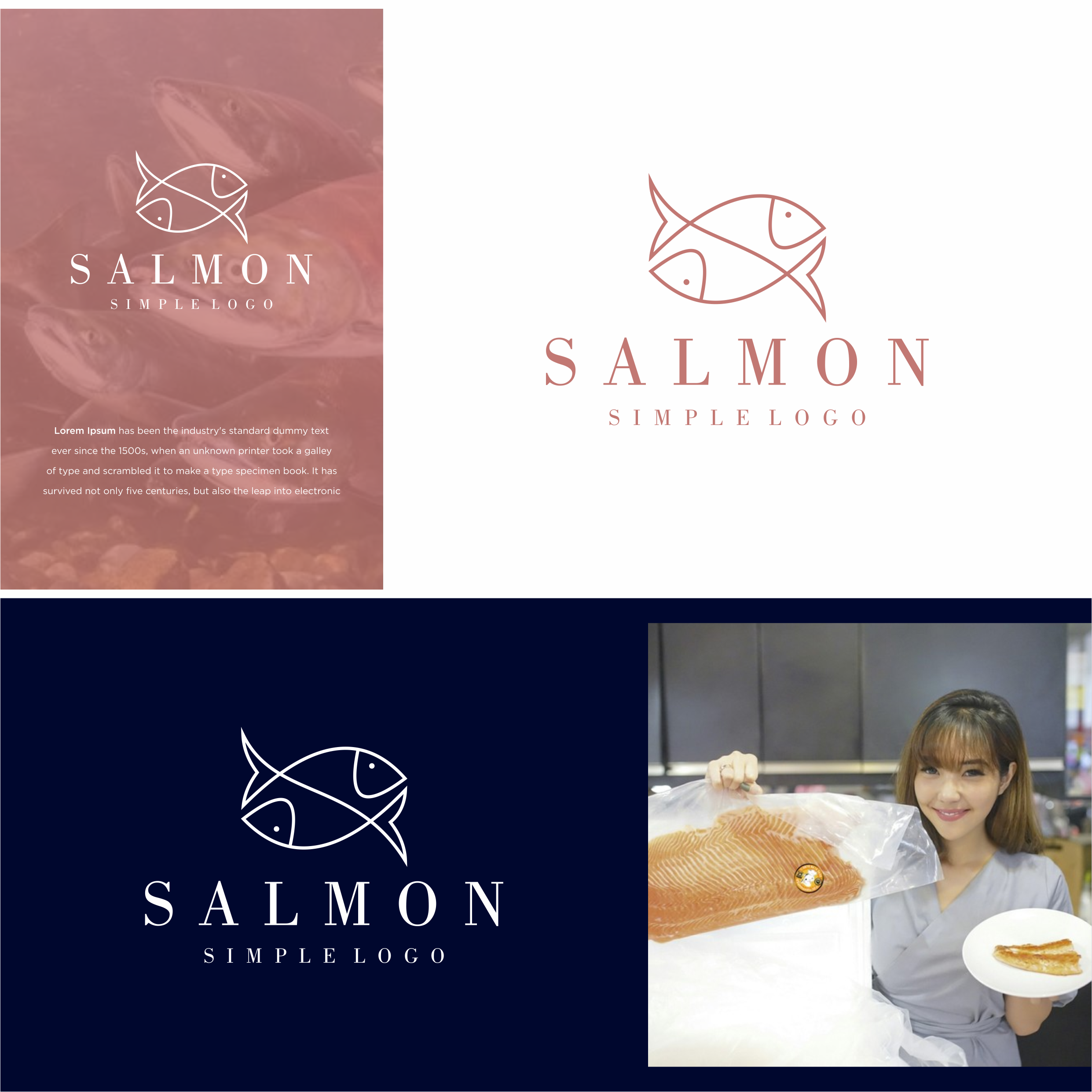 salmon logo by Zzzzzz salmon logo in Logo Design Inspiration by Zzzzzz