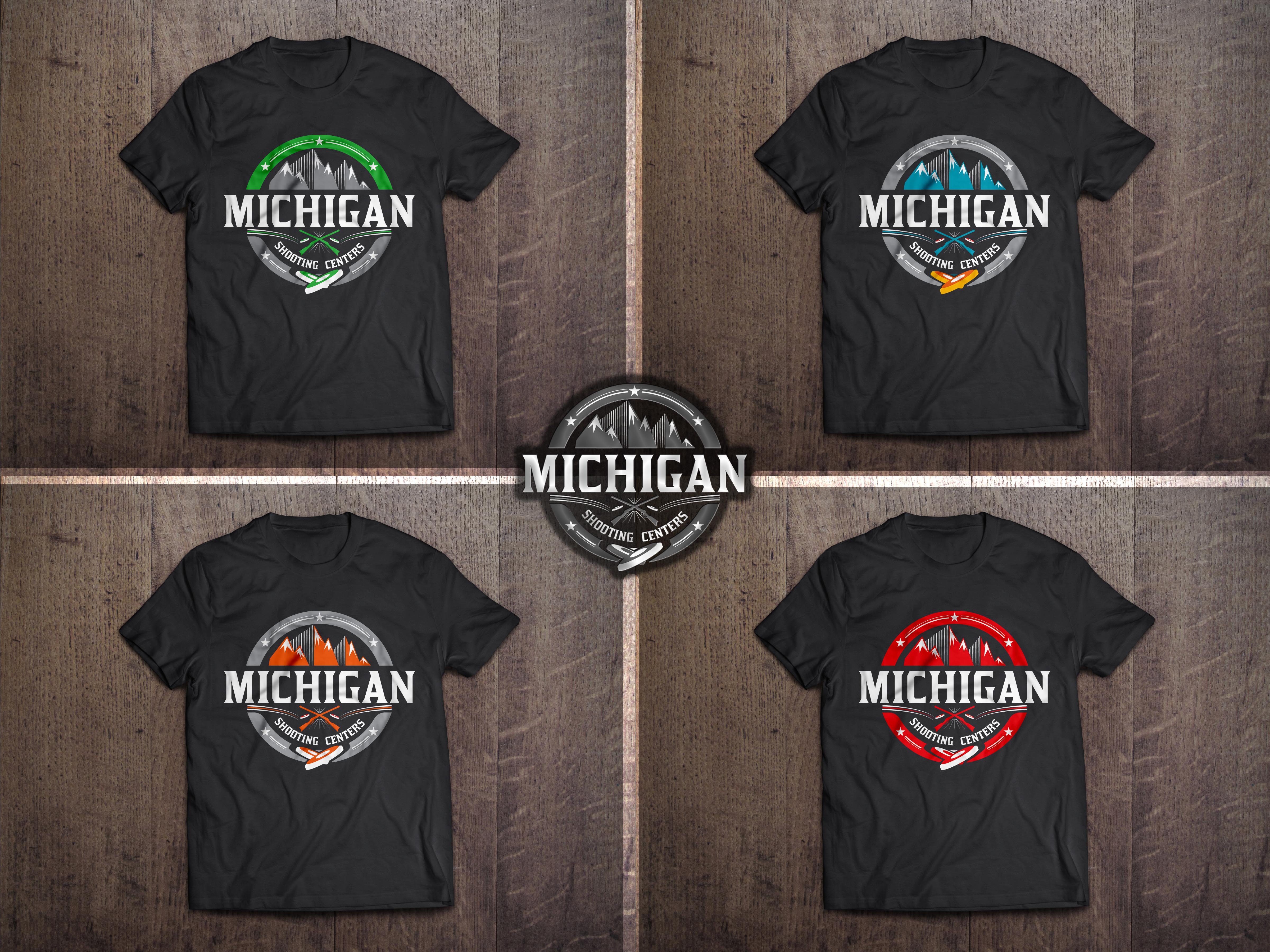Michigan Shooting Centers T-shirt by Mohamed Jama Michigan Shooting Centers T-shirt in T-Shirt Design Inspiration by Mohamed Jama