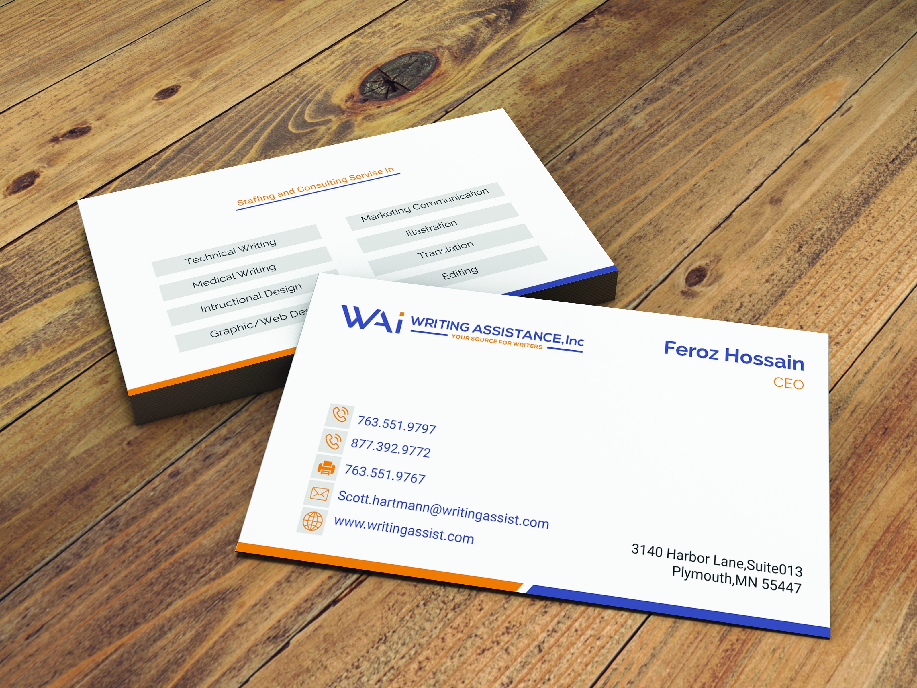simple business card design in Business Card Design Inspiration by Feroz.hossain.