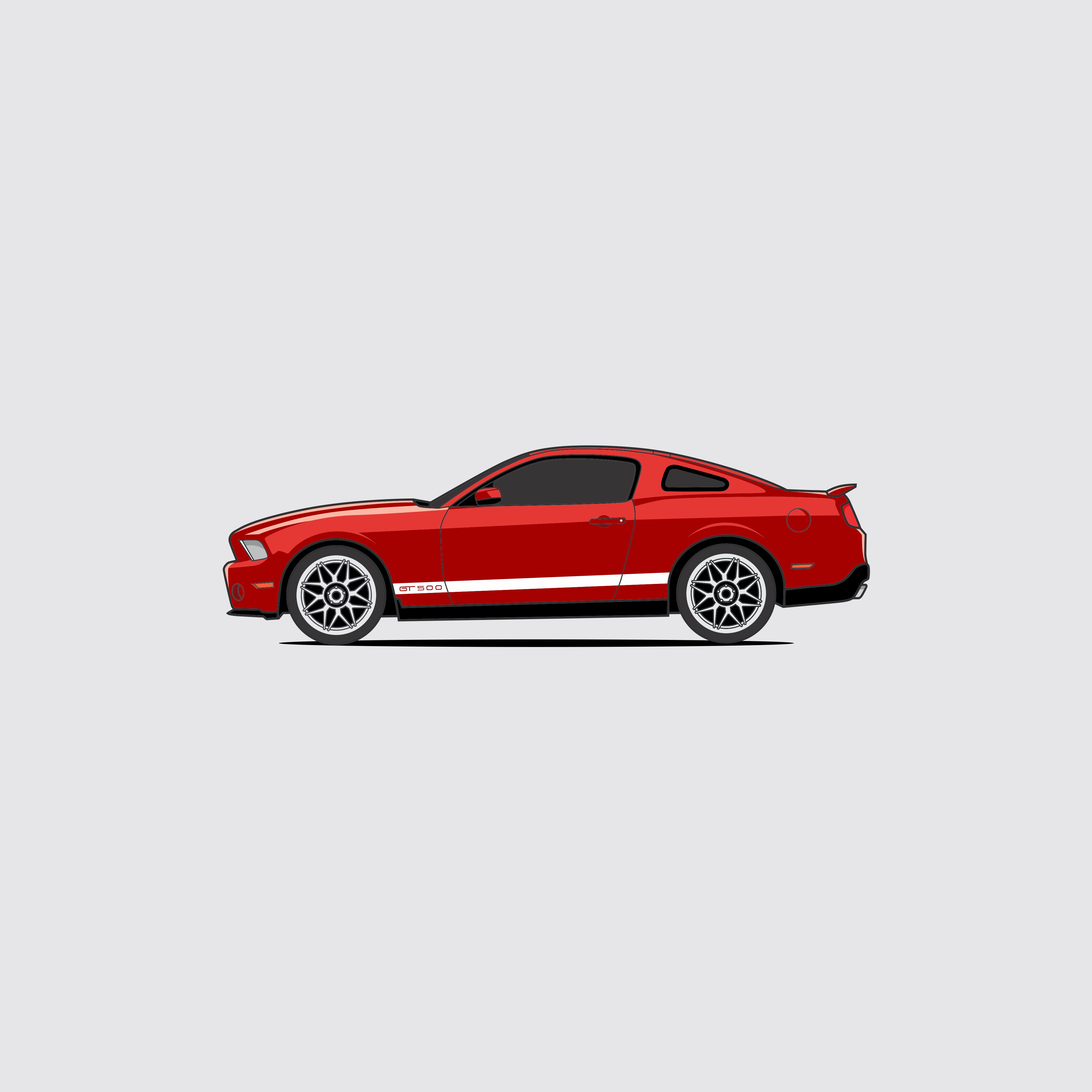 Ford Mustang GT500 in Illustration and Graphics Inspiration by Yudha Prabowo