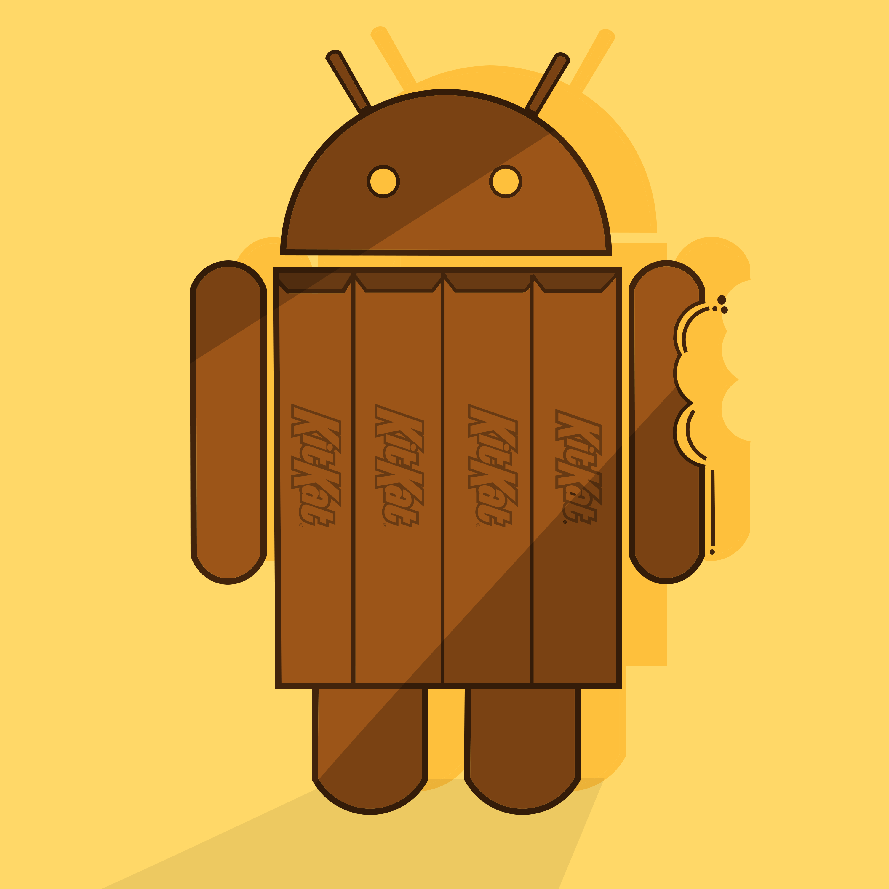 ANDROID KITKAT in Digital Art Inspiration by Ignacio Fernández Suárez