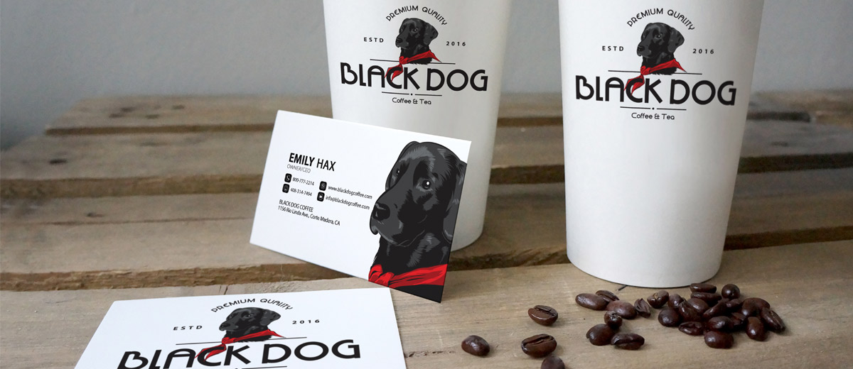Black Dog Coffee in Logo And Business Card Design Inspiration by Branddm.com