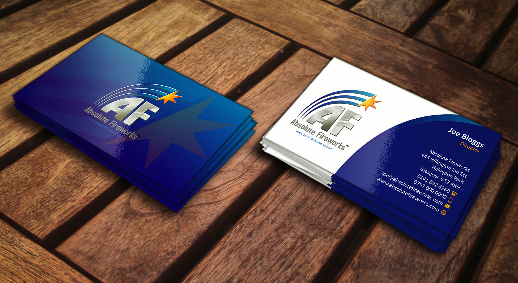 Absolute Fireworks business card design by Ezesol Absolute Fireworks business card design in Business Card Design Inspiration by Ezesol