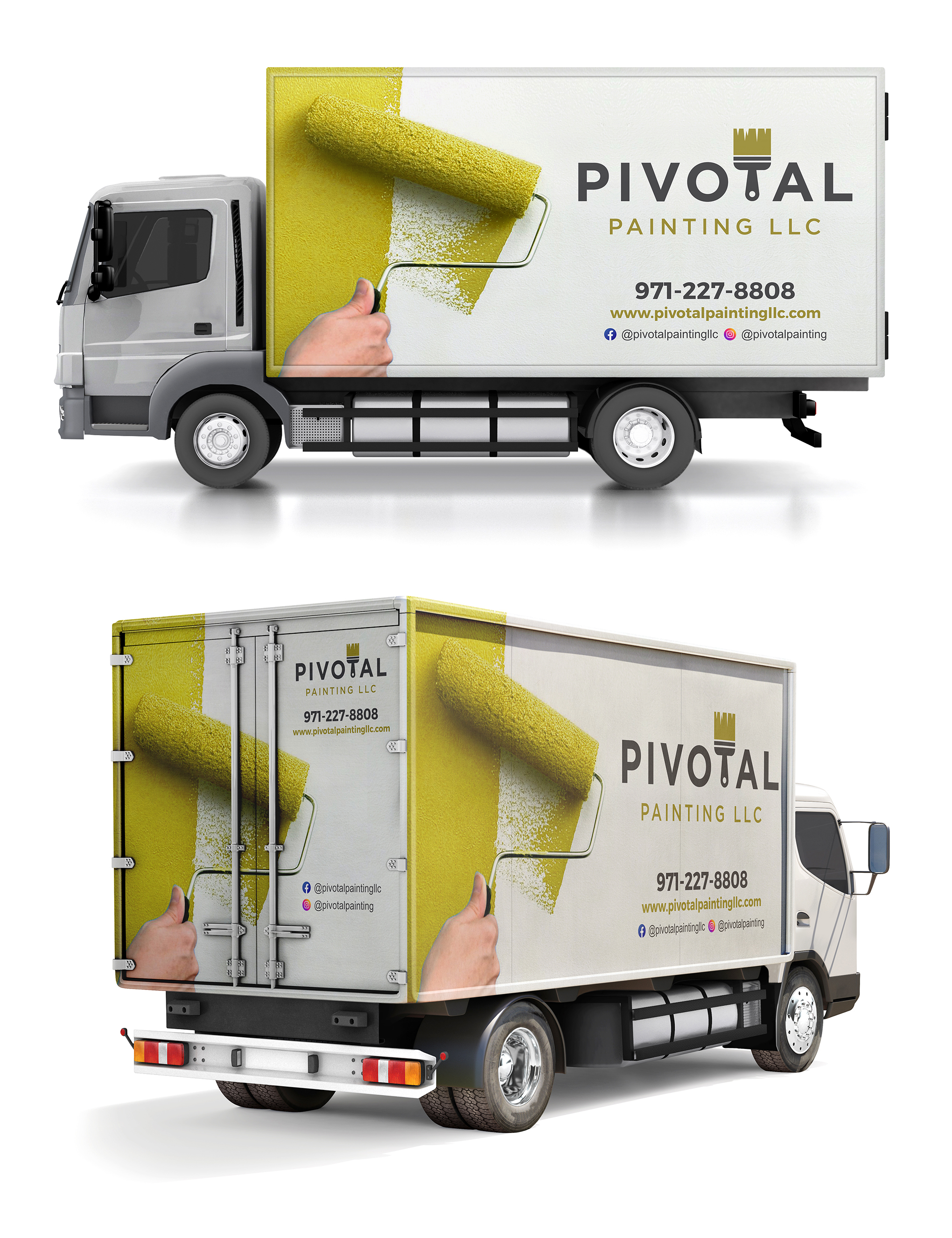 PIVOTAL PAINTING TRUCK WRAP by Ezesol PIVOTAL PAINTING TRUCK WRAP in Vehicle wrap design Inspiration by Ezesol