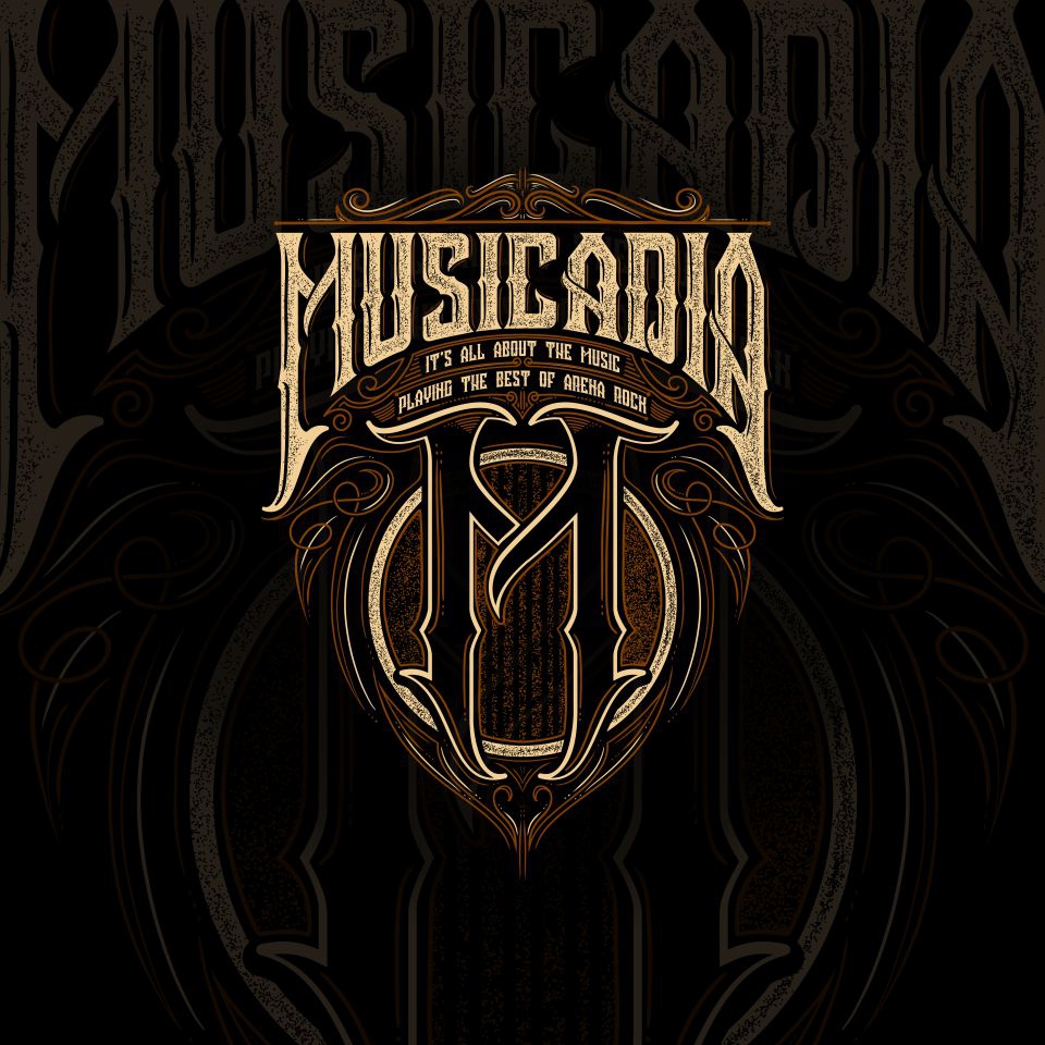 Logo for Cool Arena Rock Band playing monster by Mukta Design Logo for Cool Arena Rock Band playing monster in Logo Design Inspiration by Mukta Design