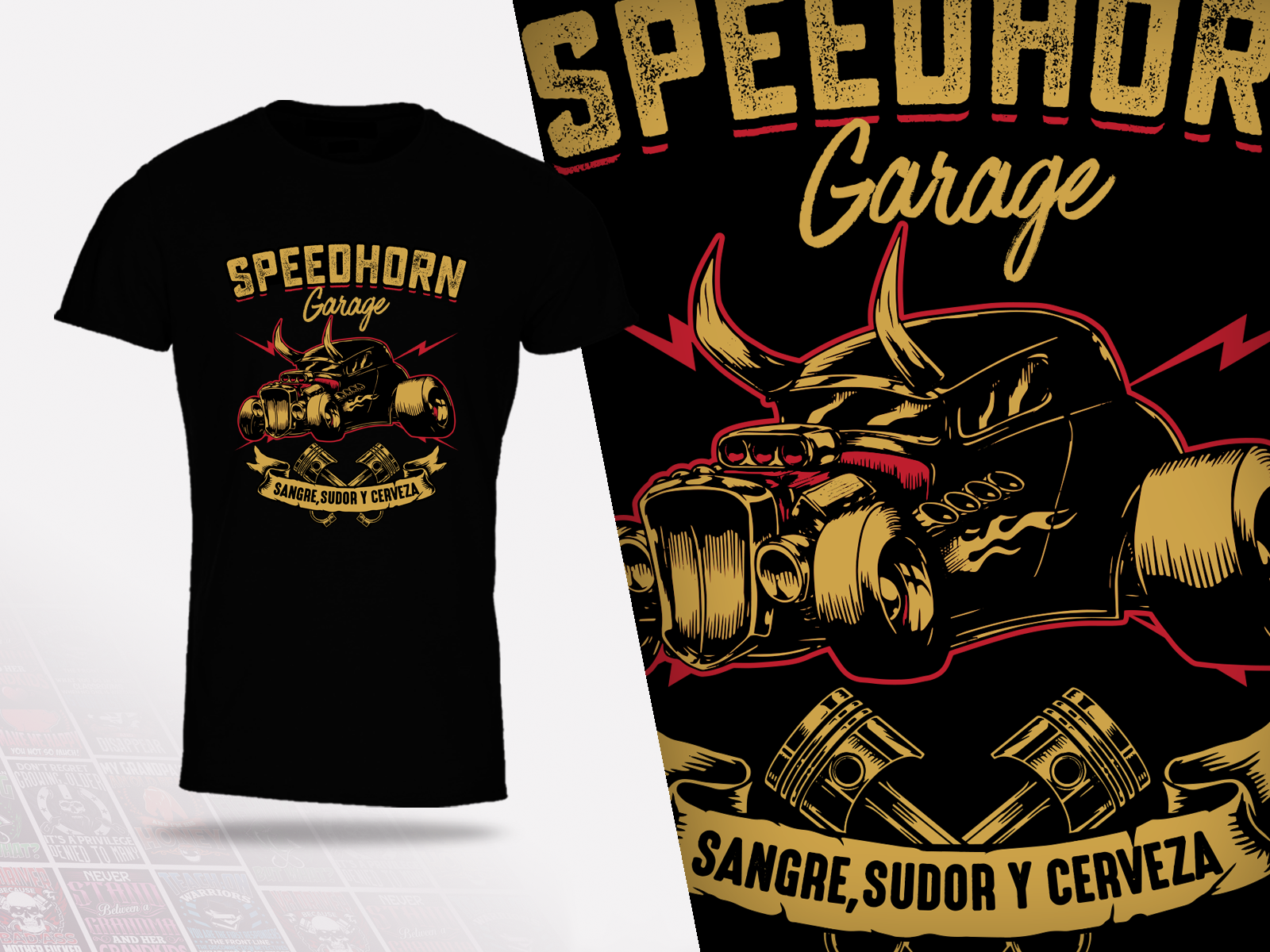 Speedhorn T-shirt Design by Georgi Georgiev Speedhorn T-shirt Design in T-Shirt Design Inspiration by Georgi Georgiev