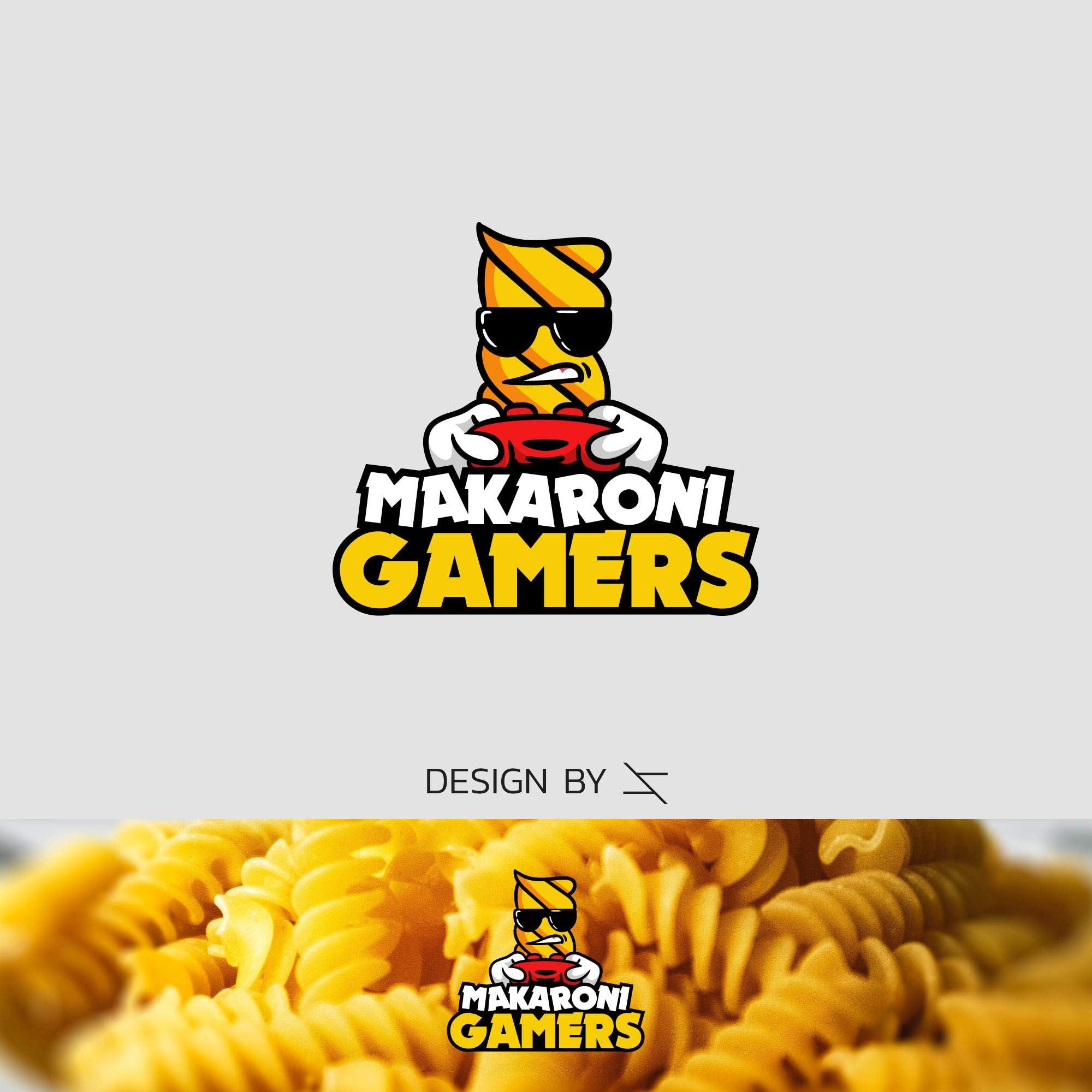 Makaroni Gamers Logo by Asyraf Sidiq Makaroni Gamers Logo in Logo Design Inspiration by Asyraf Sidiq