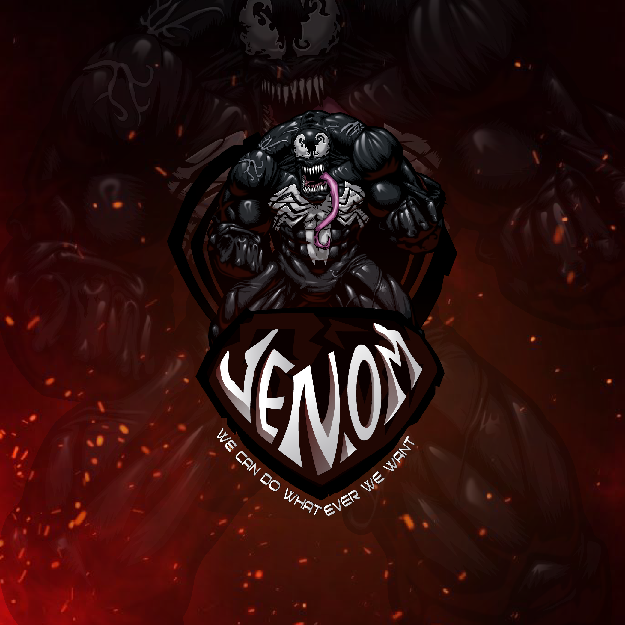 Venom Mascot Character by Qasimgraphic Venom Mascot Character in Character & Mascot design Inspiration by Qasimgraphic