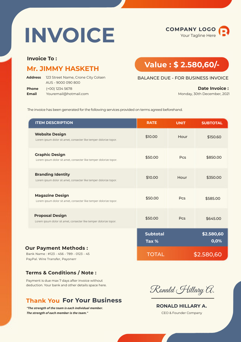 INVOICE 01 by Neetu Thakur INVOICE 01 in Invoice Inspiration by Neetu Thakur