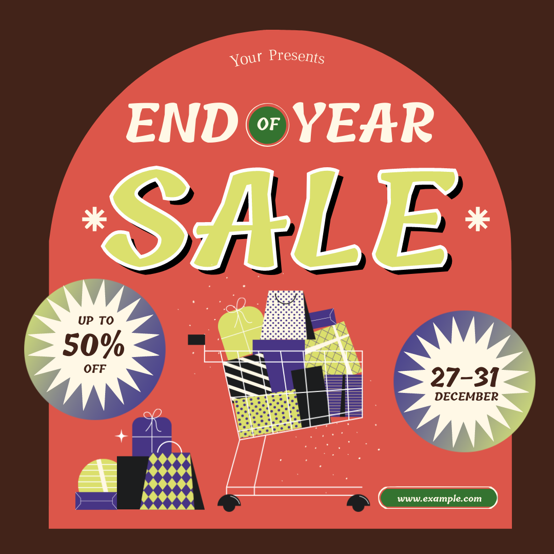 YEAR END SALE in Instagram Ad Inspiration by Neetu Thakur