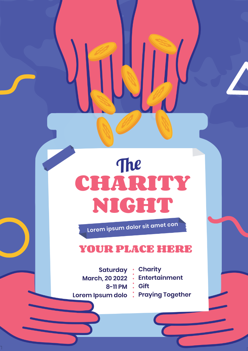CHARITY NIGHT by Neetu Thakur CHARITY NIGHT in Print flyer design Inspiration by Neetu Thakur