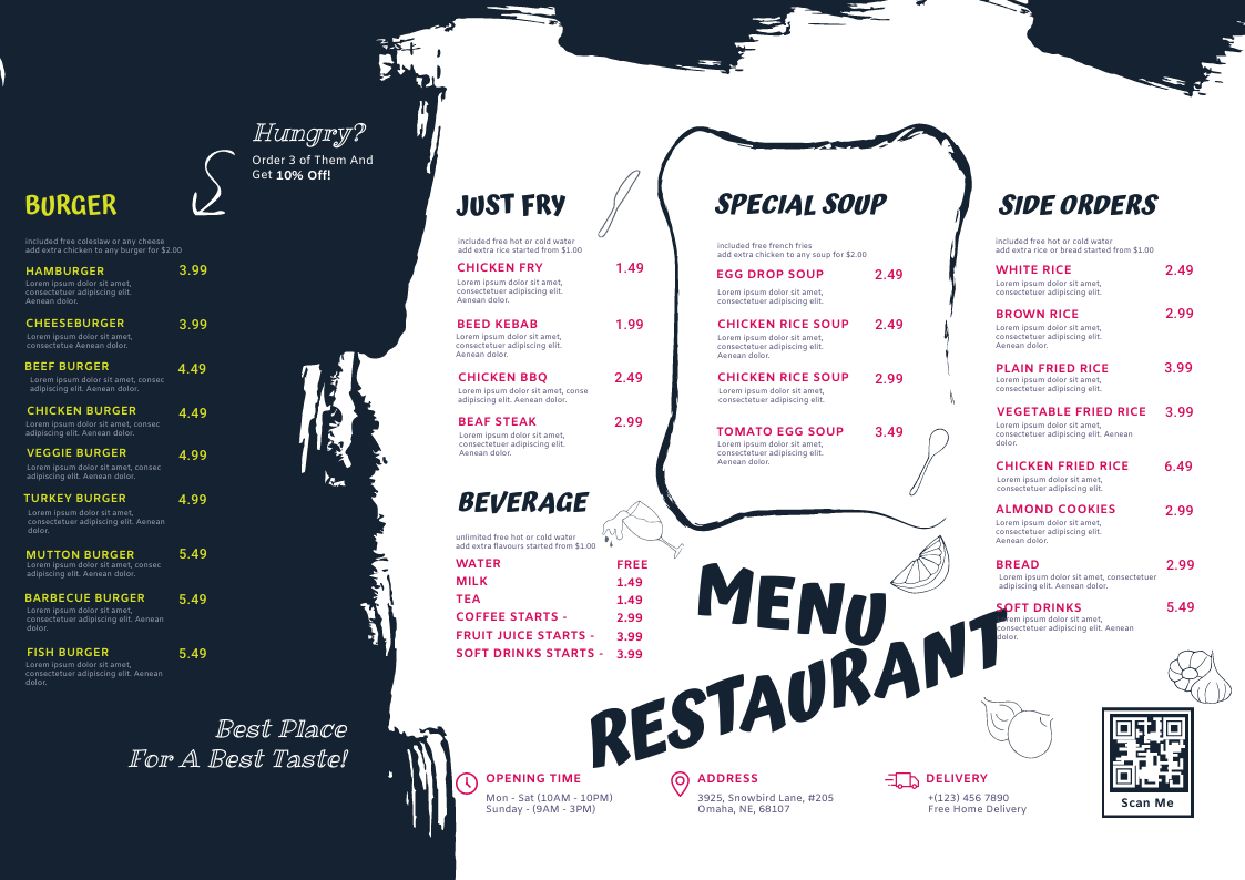 Menu Design by Neetu Thakur Menu Design in Menu (Landscape) Inspiration by Neetu Thakur
