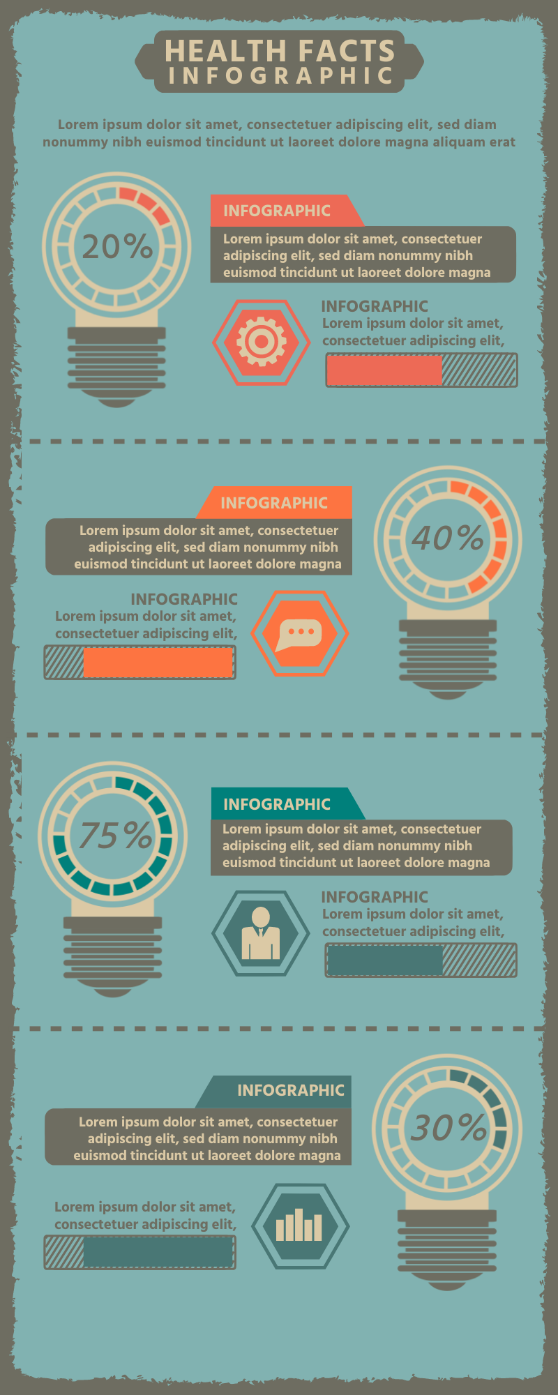 Health Facts in Infographic Design Inspiration by Neetu Thakur