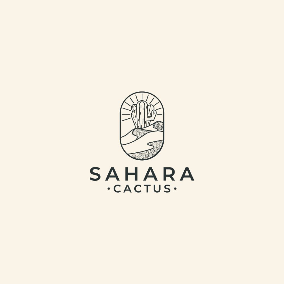 Sahara Cactus Logo by Graphic Farmer Sahara Cactus Logo in Logo Design Inspiration by Graphic Farmer
