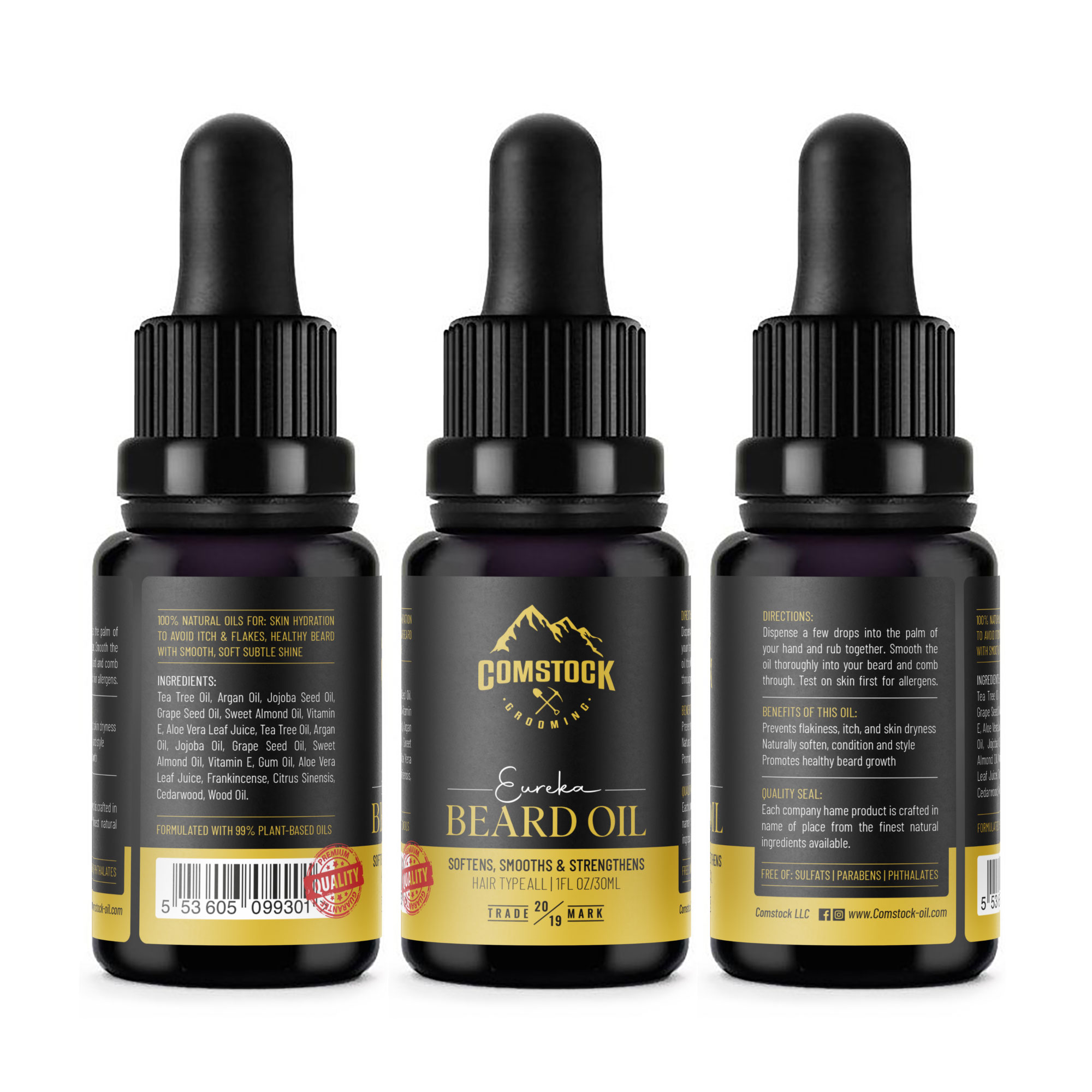 Beard oil label design