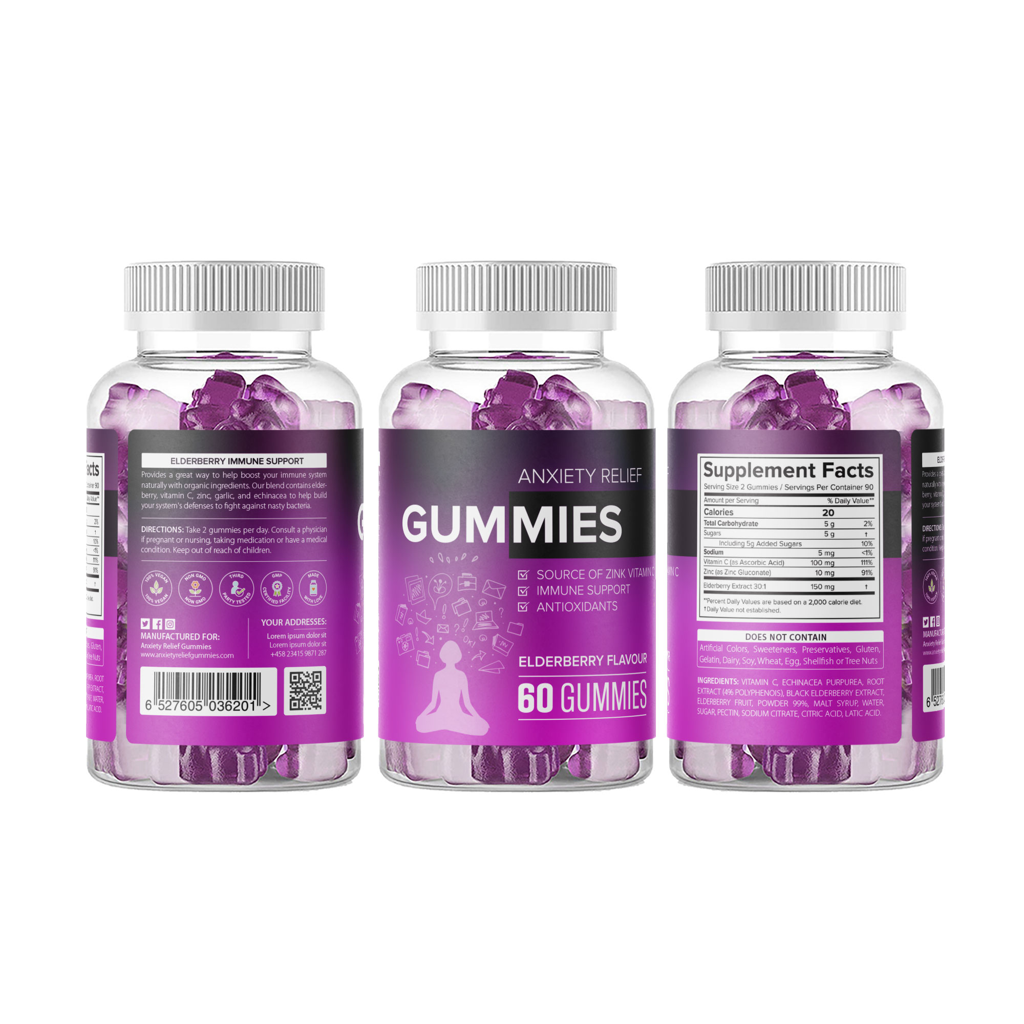 Elderberry Supplement in Label Design Inspiration by Pencilafjalo