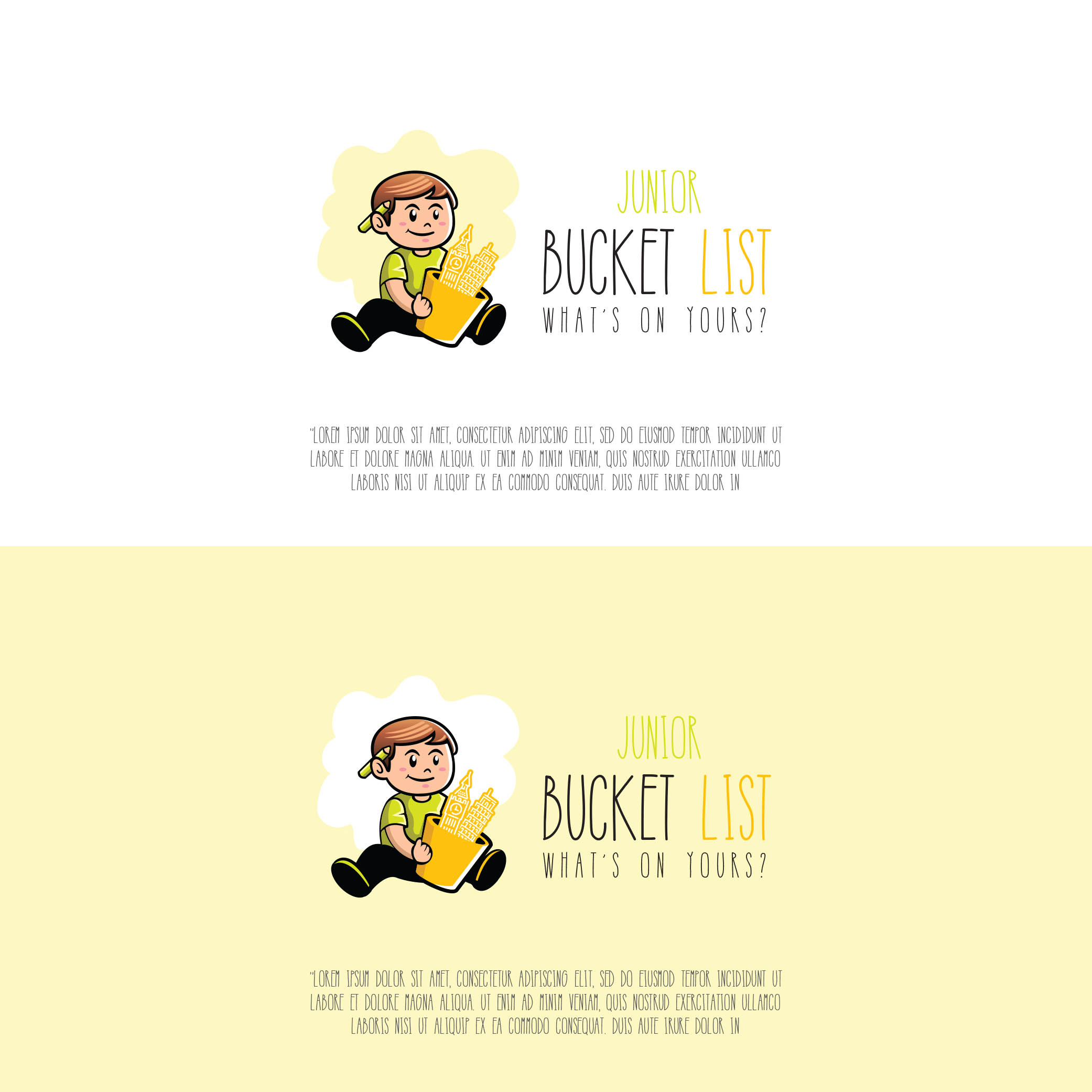 junior bucket list logo proposal in Logo Design Inspiration by Lisa