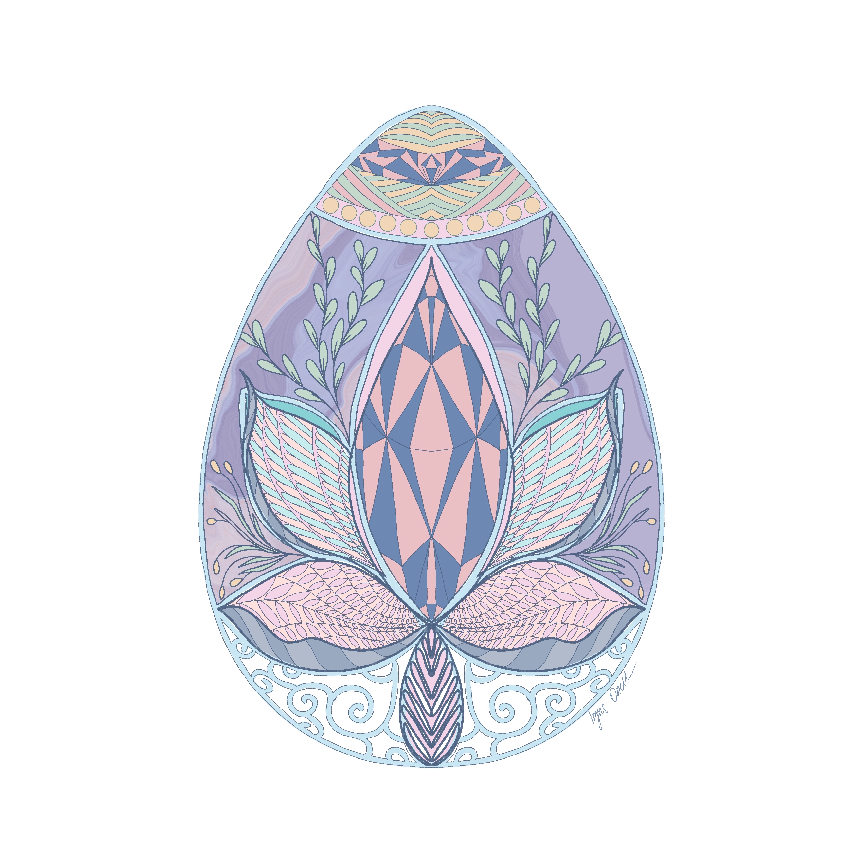 Easter egg in Digital Art Inspiration by Iryna Orzech
