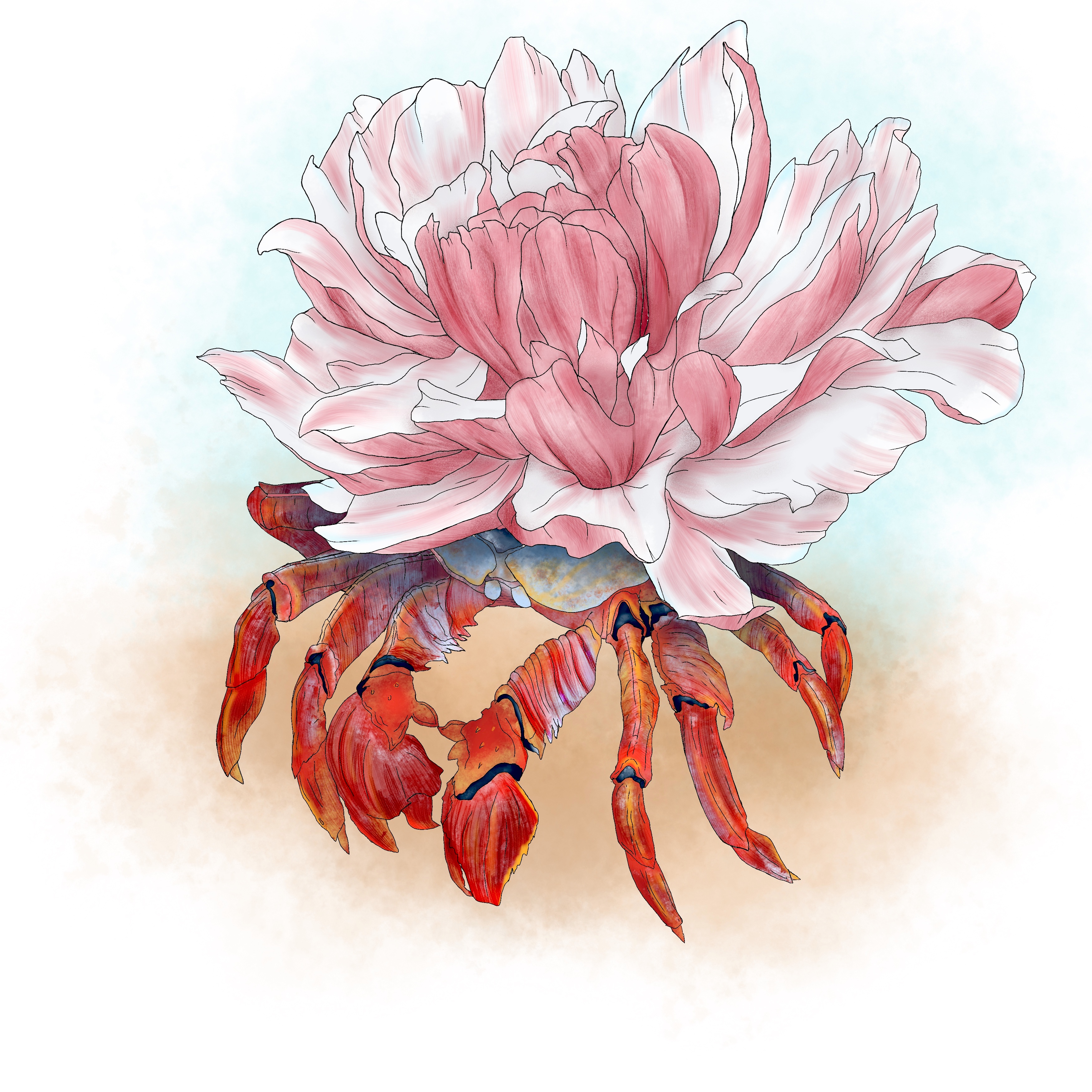Summer crab in Visual Art Inspiration by Iryna Orzech