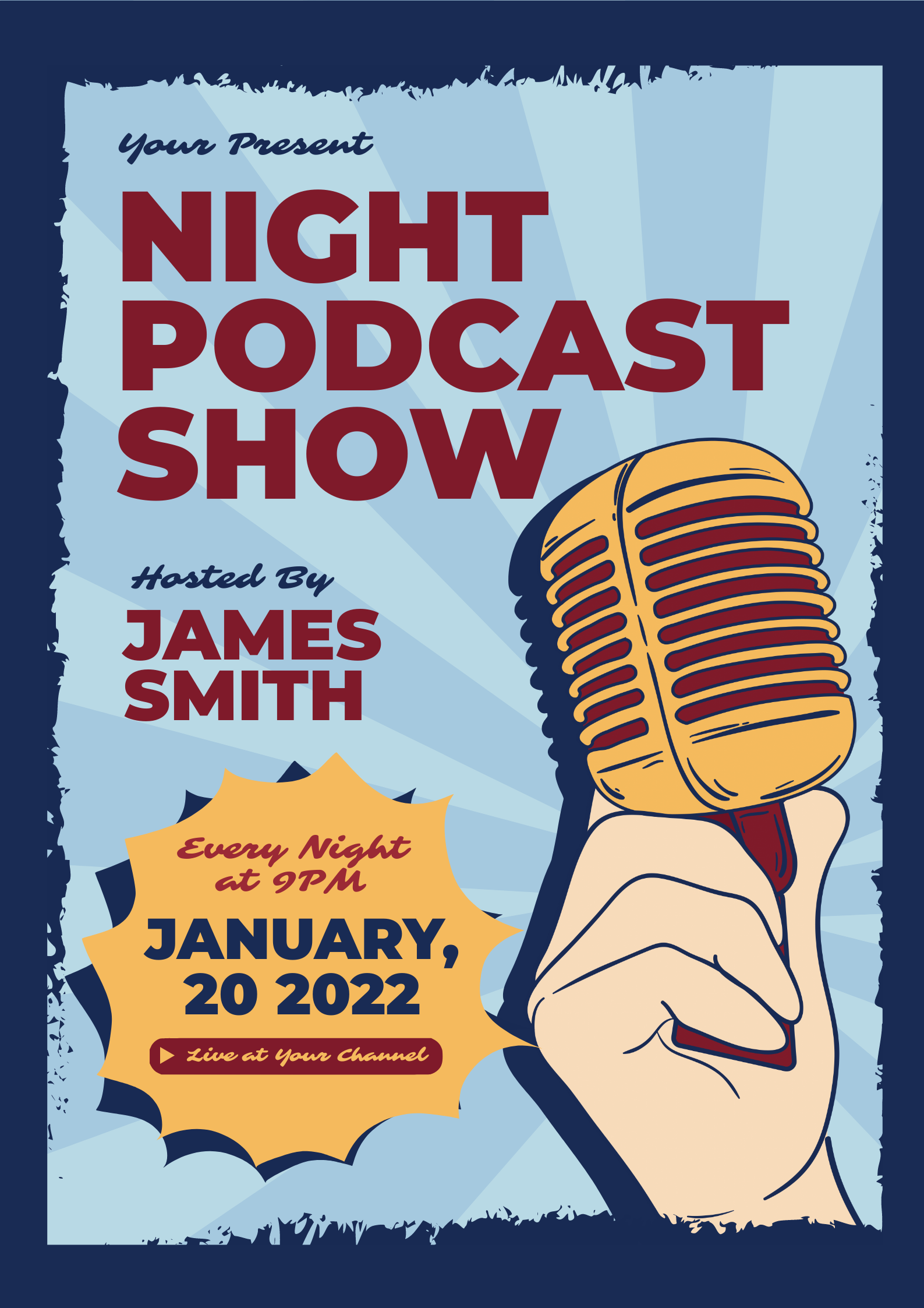 Podcast Show in Poster Design Inspiration by Parveen Khatoon