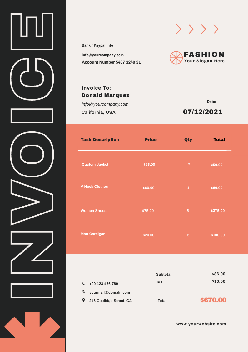 Creative Invoice for Agency by Parveen Khatoon Creative Invoice for Agency in Invoice Inspiration by Parveen Khatoon