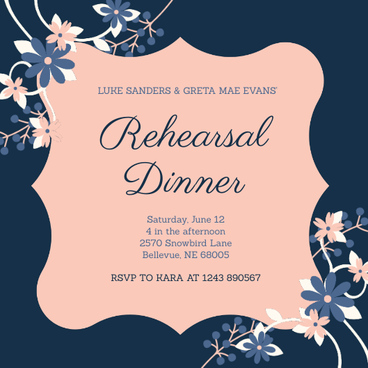 Dinner Party in Invitation Card Design Inspiration by Parveen Khatoon