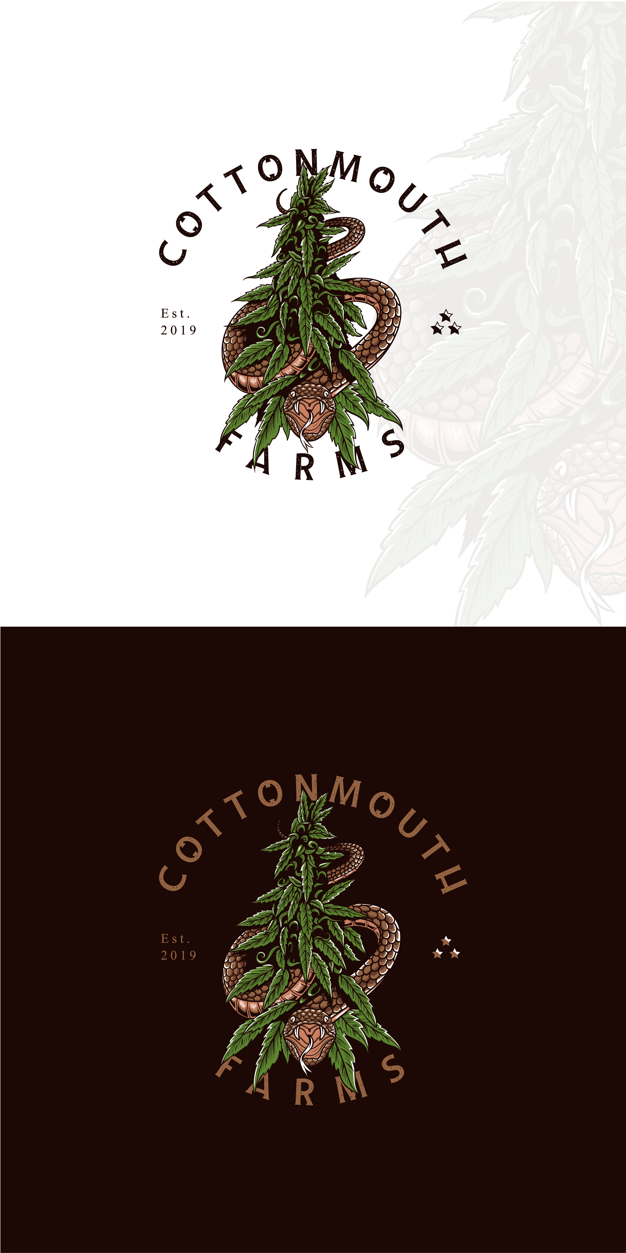 Cottonmouth illustrative by Musart Cottonmouth illustrative in Logo Design Inspiration by Musart