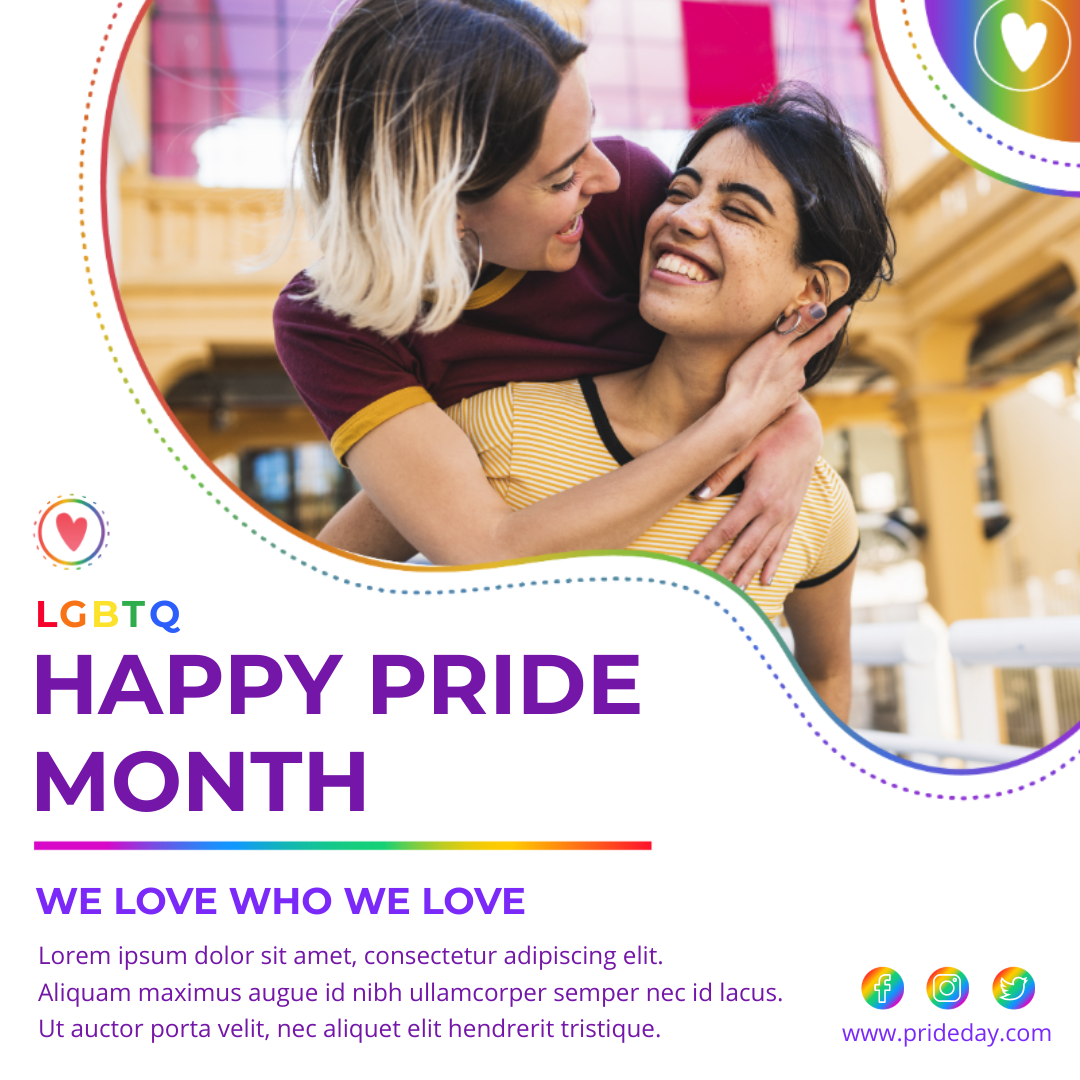 Happy Pride Month by Digvijay Patil Happy Pride Month in Instagram Post Design Inspiration by Digvijay Patil