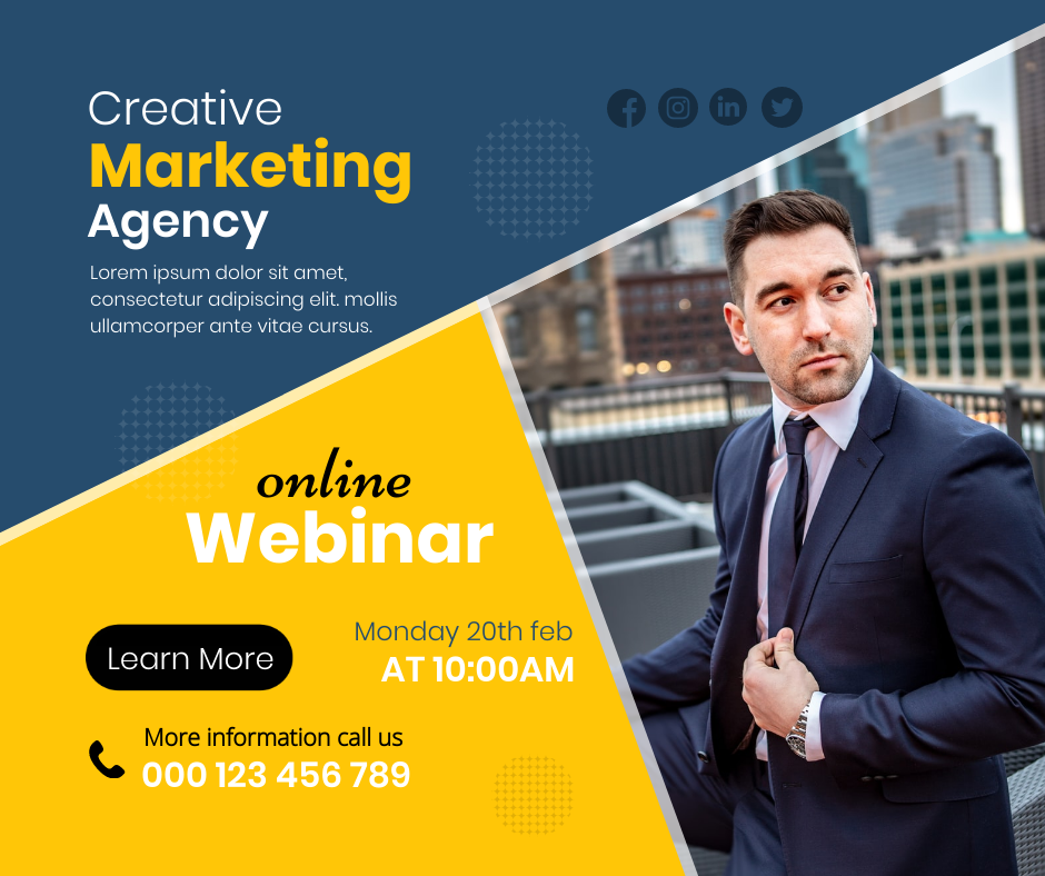 online webinar in Facebook Post Design Inspiration by Digvijay Patil
