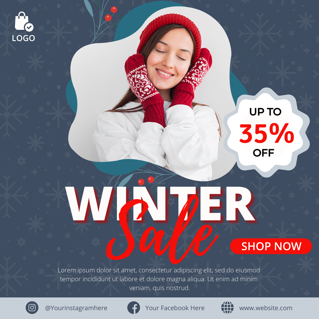 Winter Season Sale by Digvijay Patil Winter Season Sale in Instagram Ad Inspiration by Digvijay Patil