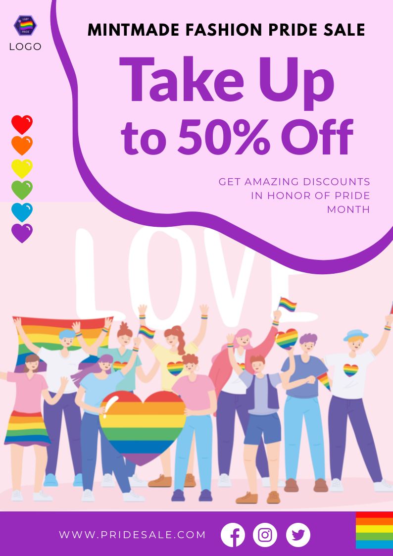 Pride Month Sale in Print flyer design Inspiration by Digvijay Patil