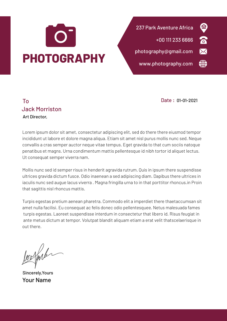 Photography Letterhead By Digvijay Patil 322040 - Designhill photography-letterhead-by-digvijay-patil-322040-designhill