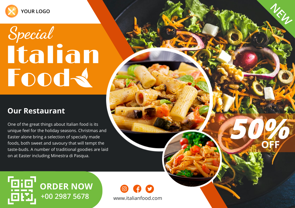 Food Sales Promotion in Flyer (Landscape) Inspiration by Digvijay Patil