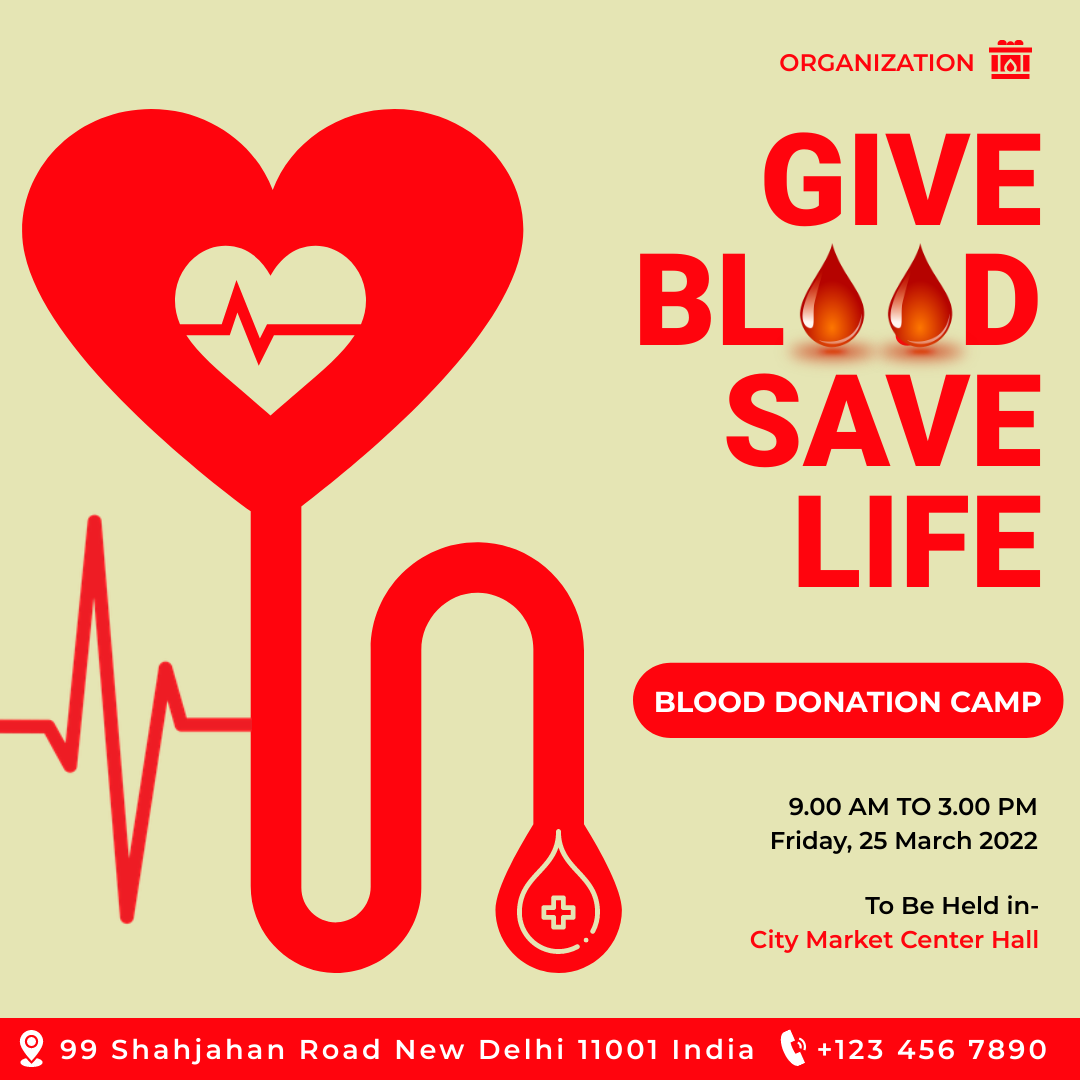 Blood Donation Camp by Digvijay Patil Blood Donation Camp in Instagram Ad Inspiration by Digvijay Patil