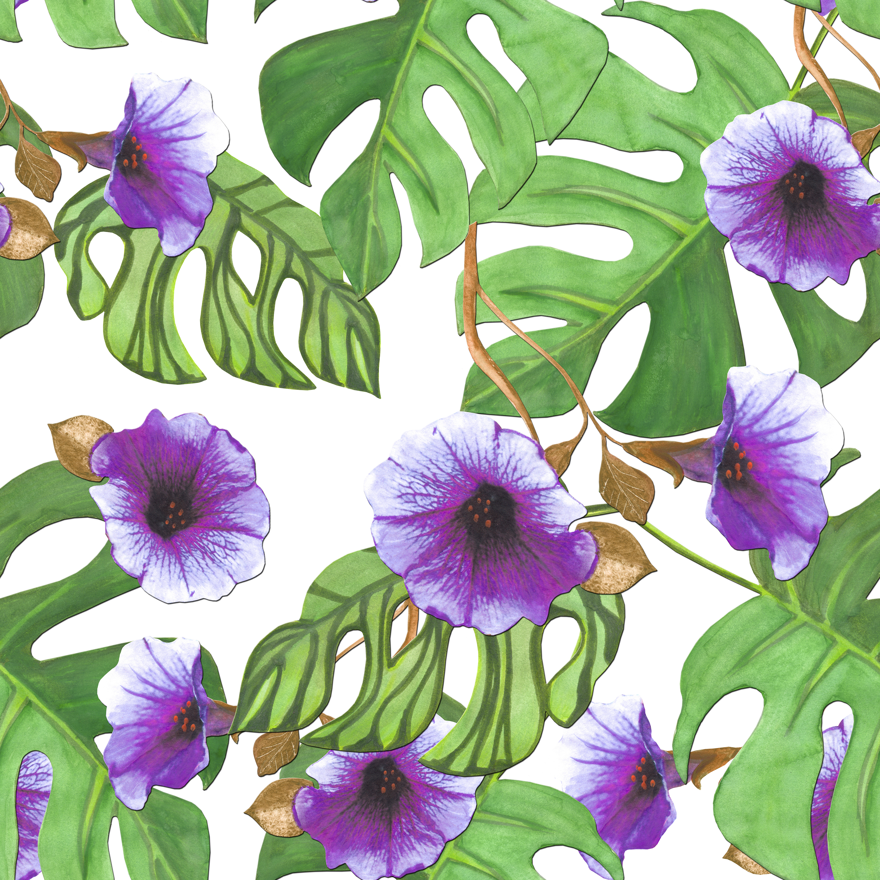 Tropical garden by Iryna Skrypnik Tropical garden in Pattern & Surface Design Inspiration by Iryna Skrypnik
