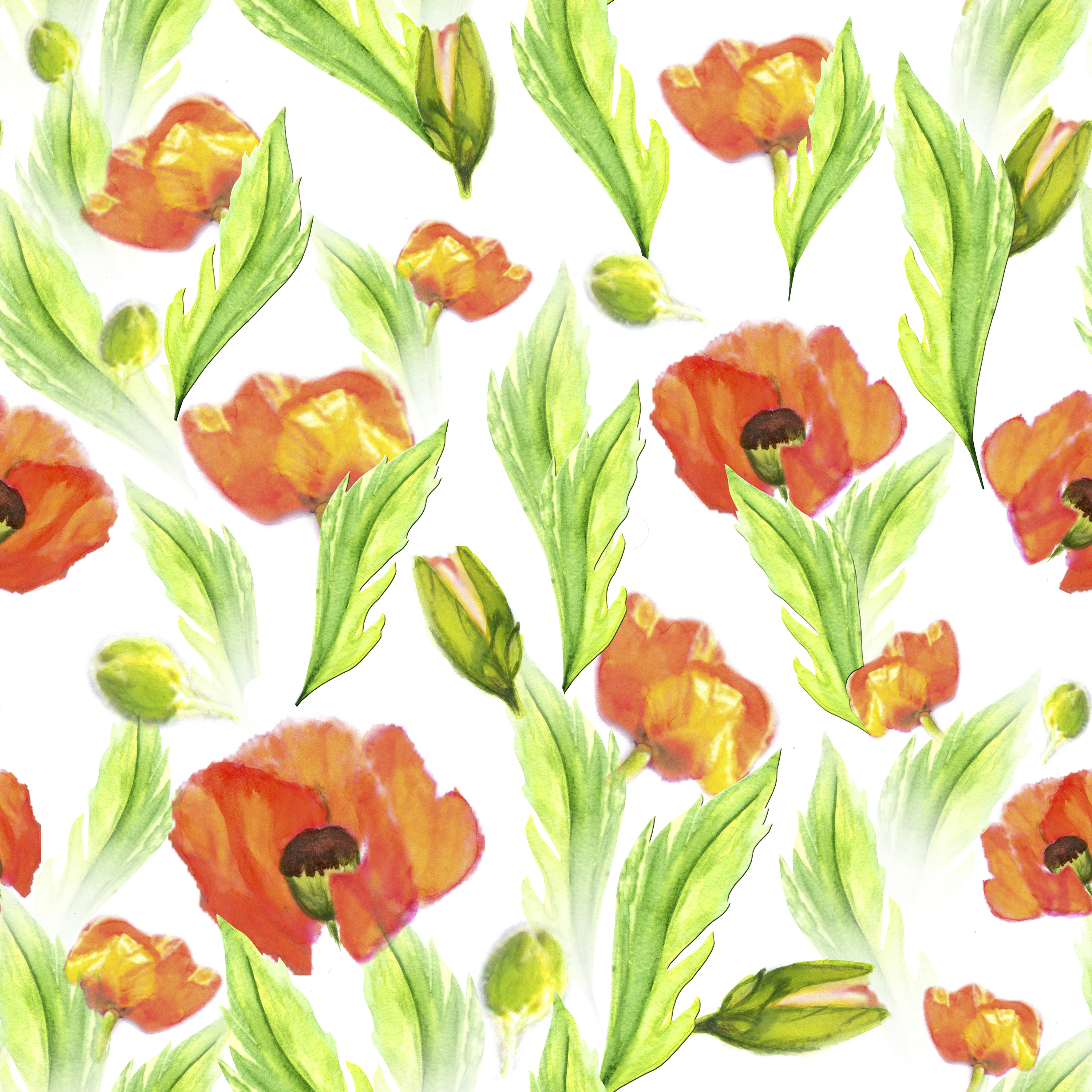 Poppies field in Pattern & Surface Design Inspiration by Iryna Skrypnik