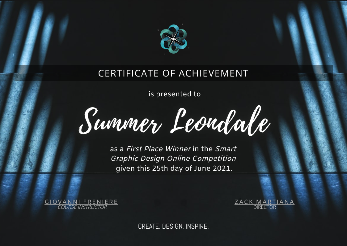 Simple Dark Certificate by Eudelyn Lumdang Simple Dark Certificate in Certificate Inspiration by Eudelyn Lumdang