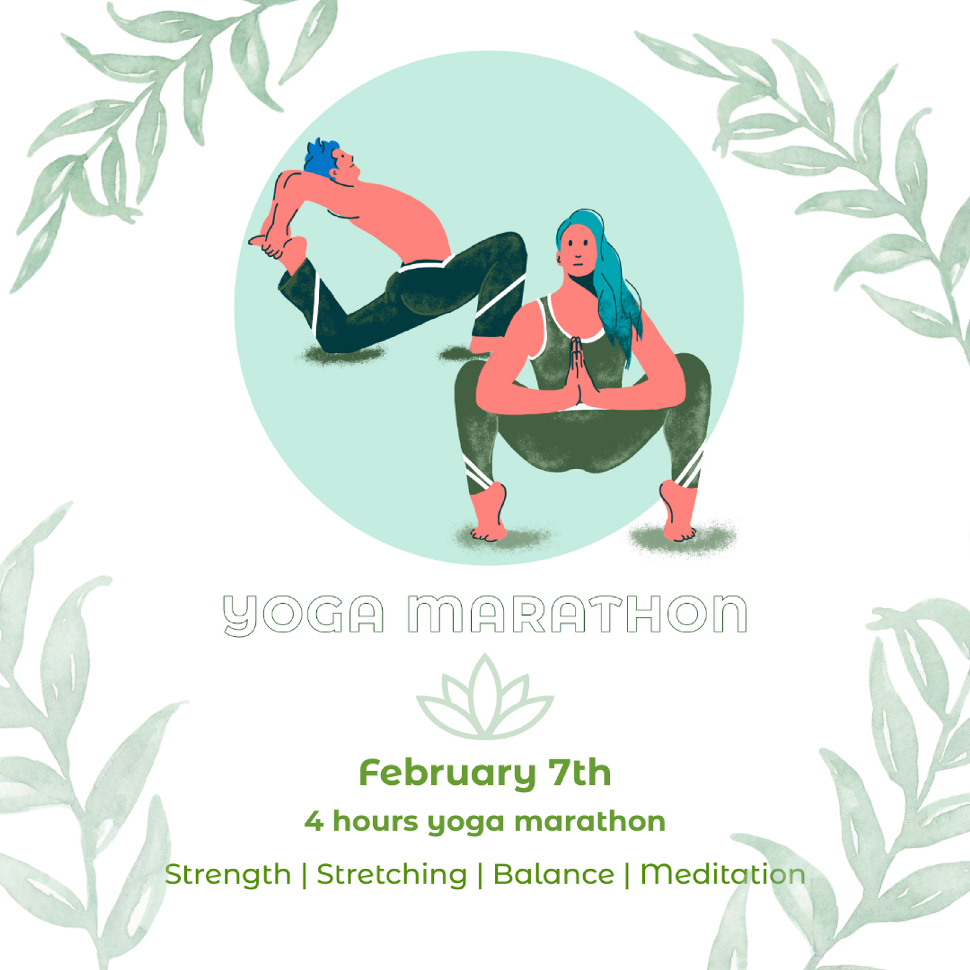 Yoga Instagram Post in Instagram Post Design Inspiration by Diana Svyrydova