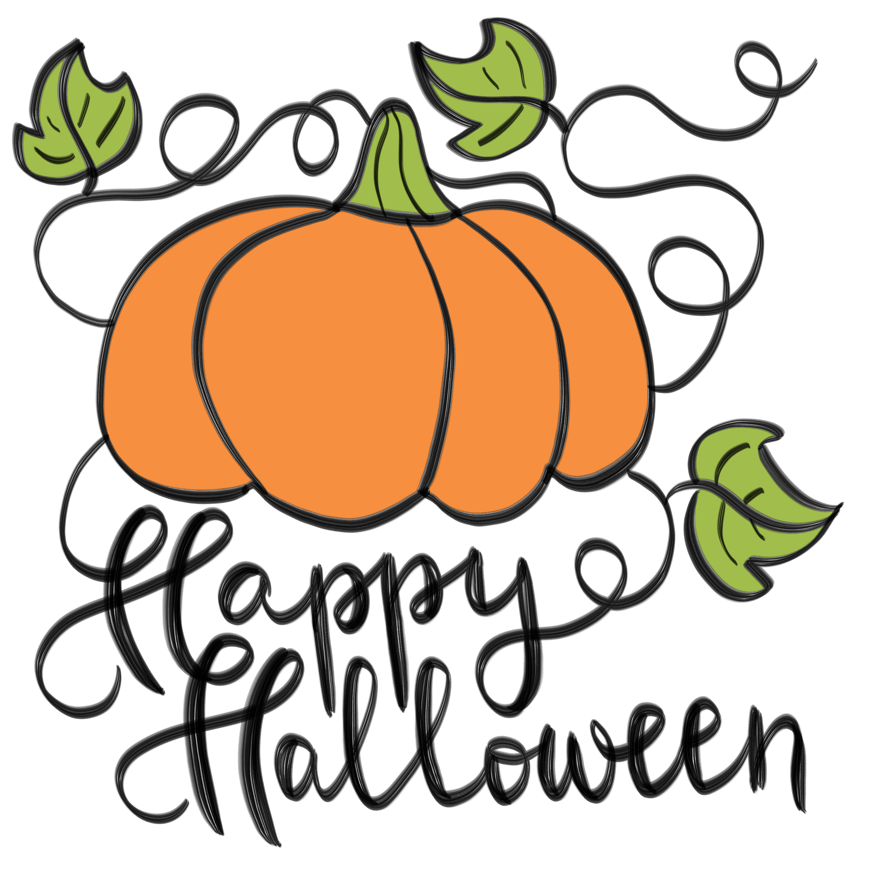 Happy Halloween Lettering by Olga Bortniak Happy Halloween Lettering in Drawing Inspiration by Olga Bortniak