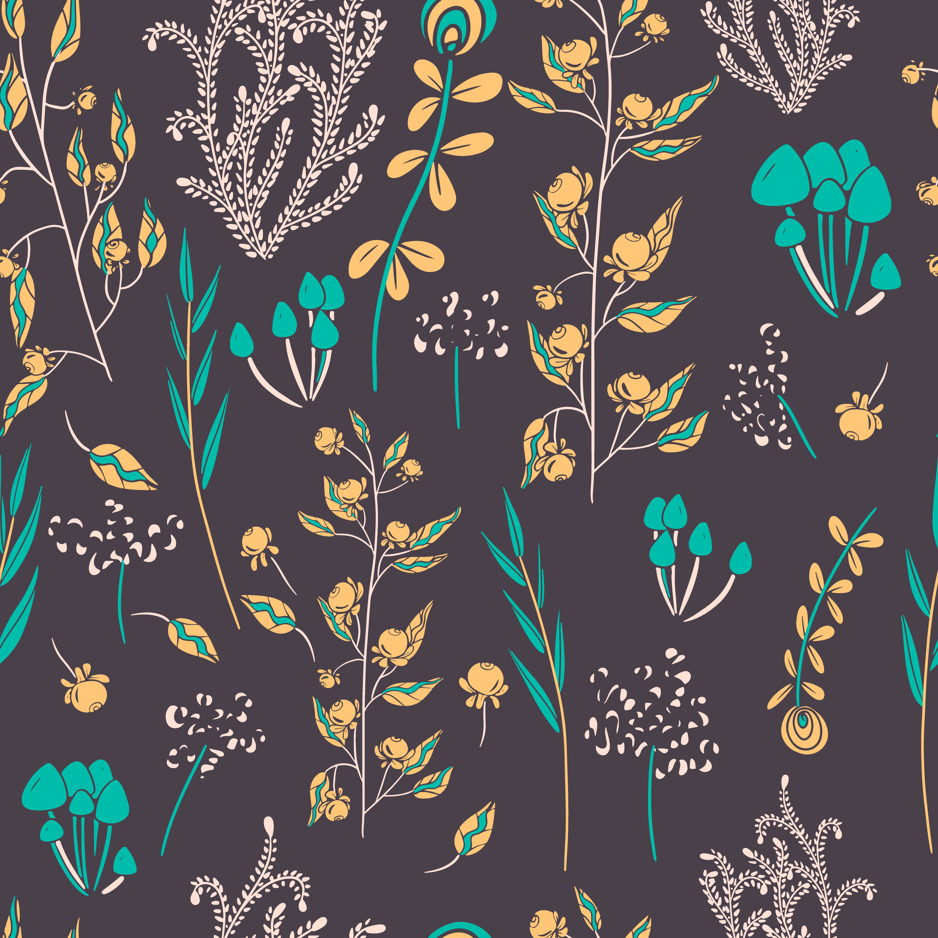Mountains flora 2 by Olga Bortniak Mountains flora 2 in Pattern & Surface Design Inspiration by Olga Bortniak
