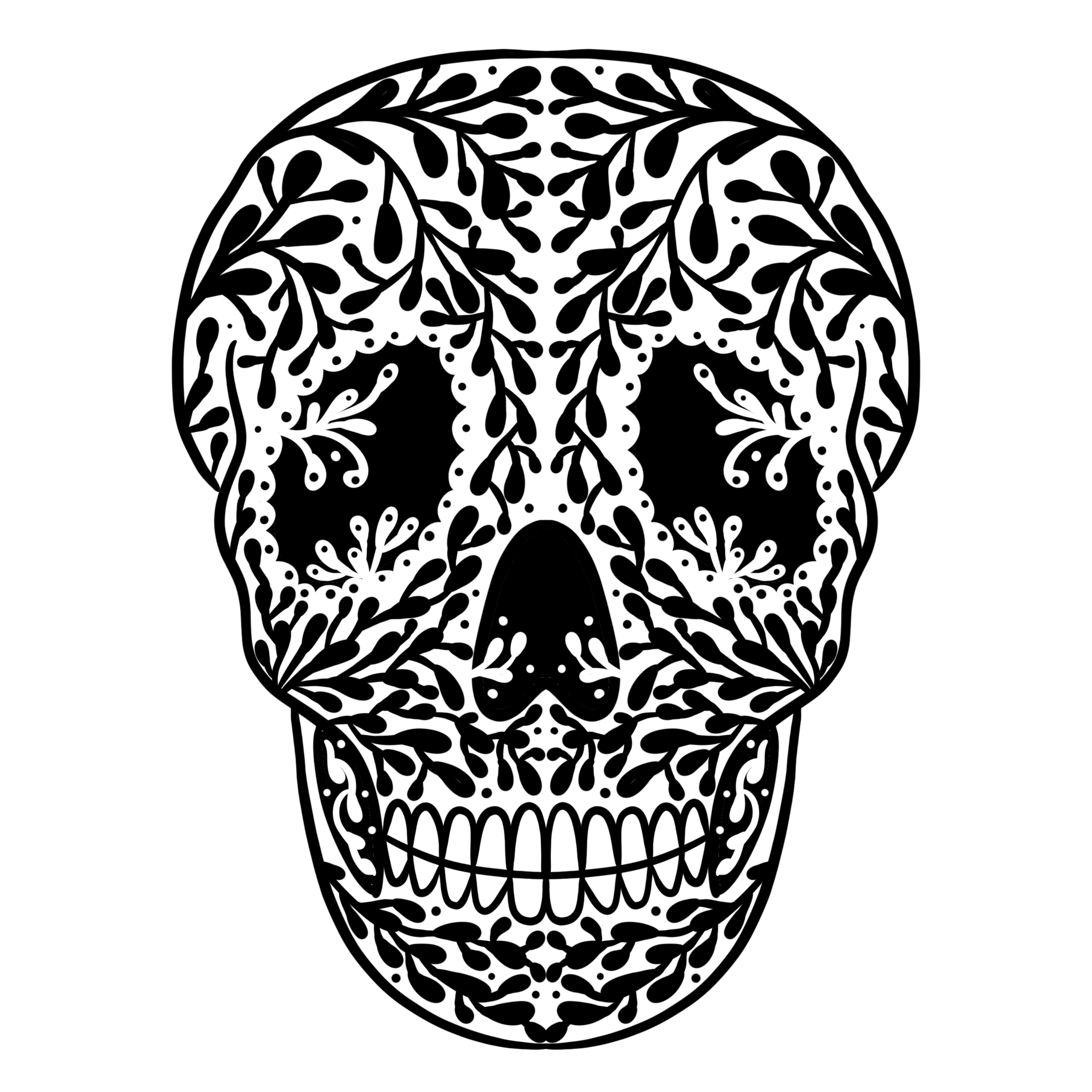 Sugar Skull 2 in Drawing Inspiration by Olga Bortniak