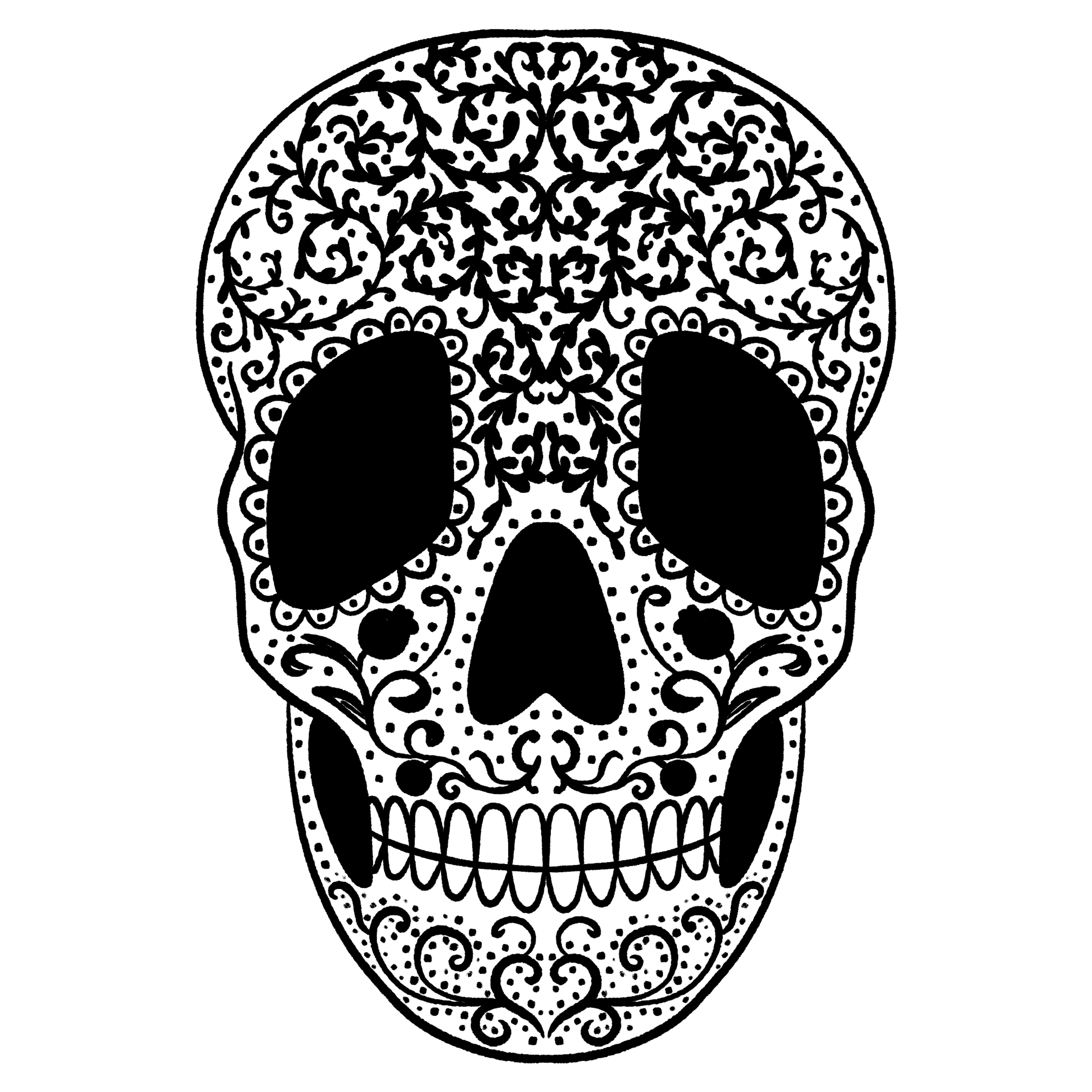 Sugar skull 1 in Drawing Inspiration by Olga Bortniak
