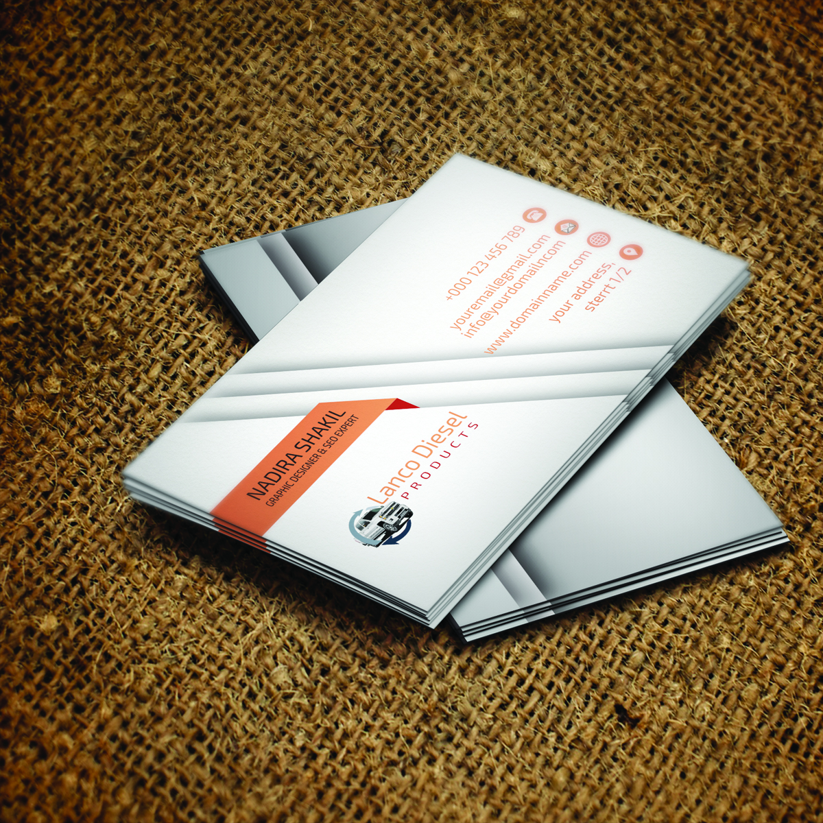 Business card by Nadira Shakil Business card in Business Card Design Inspiration by Nadira Shakil
